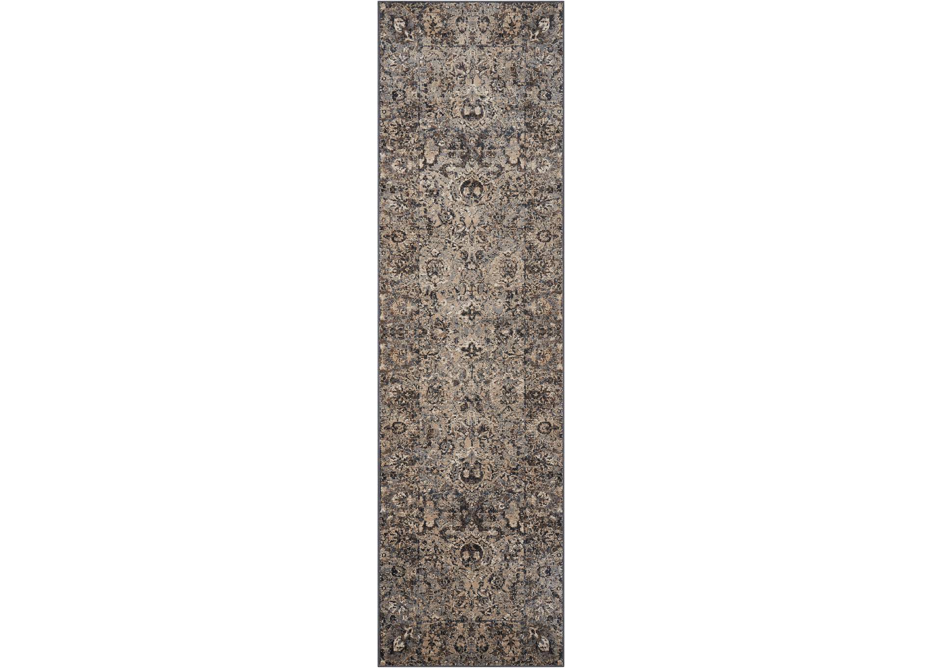 kathy ireland Home Malta MAI03 Grey 8' Runner Hallway Rug,Nourison