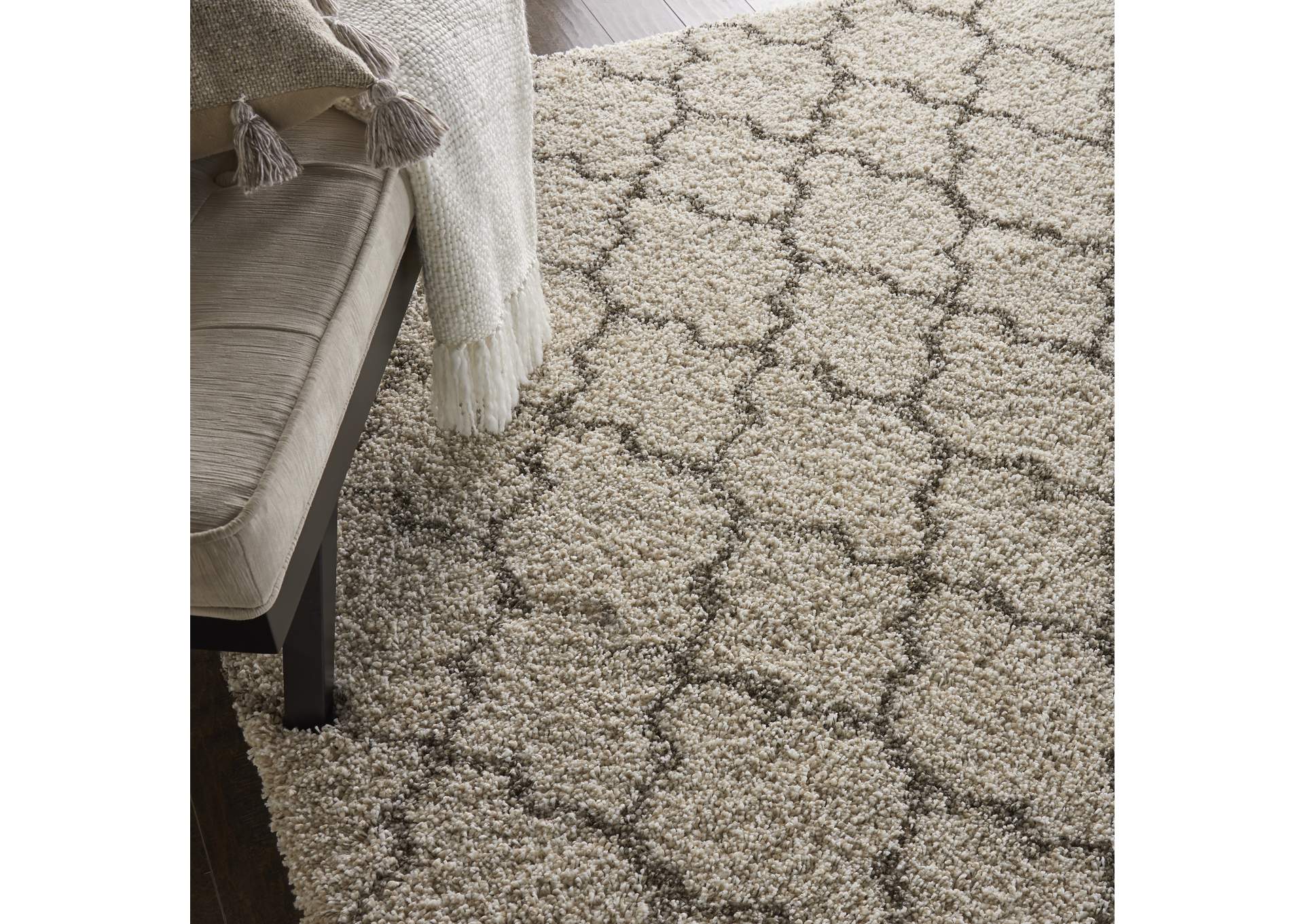 Nourison Amore AMOR2 Beige 4'x6' Area Rug,Nourison