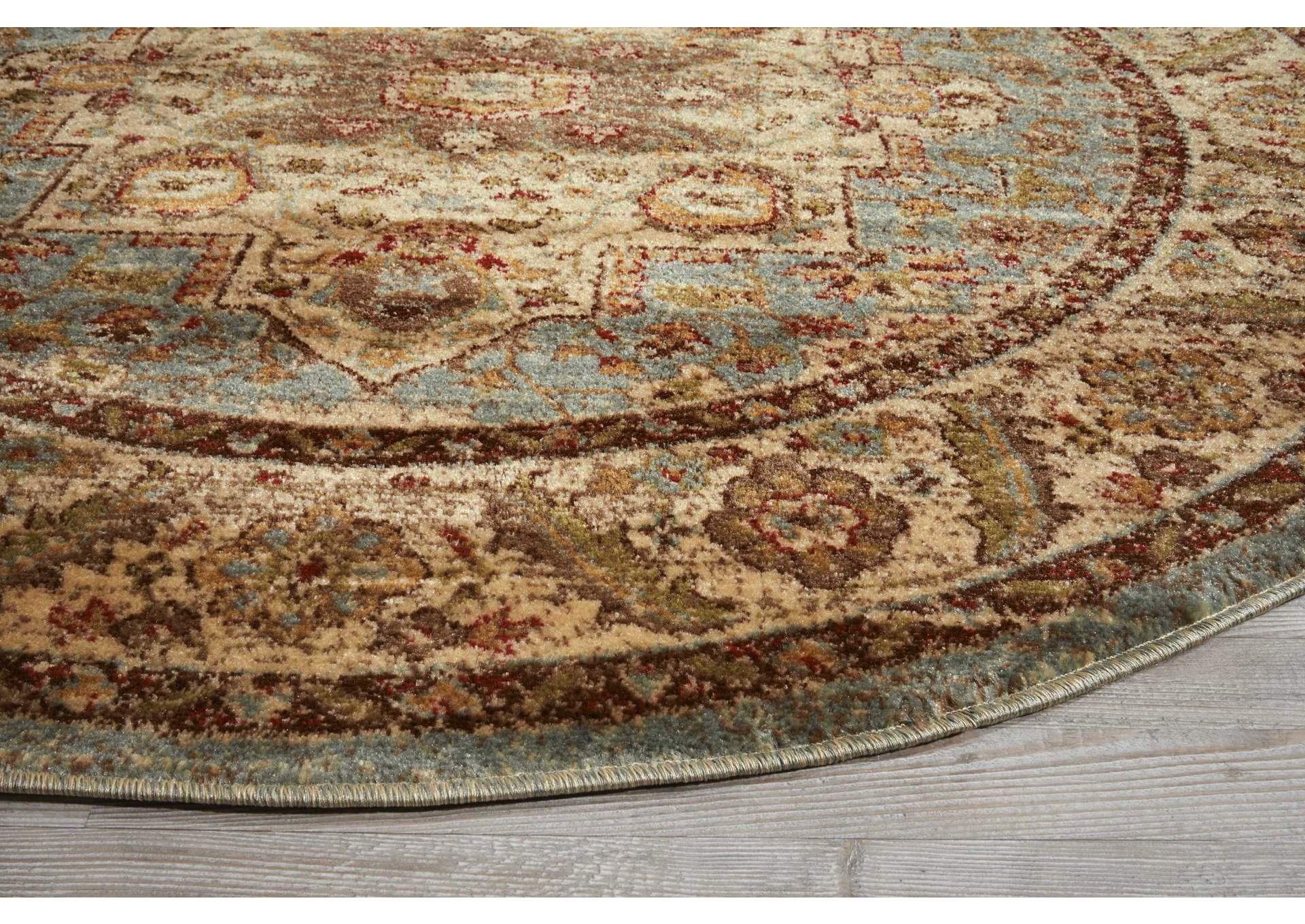 Nourison Delano DEL05 Blue 5' Round Area Rug,Nourison