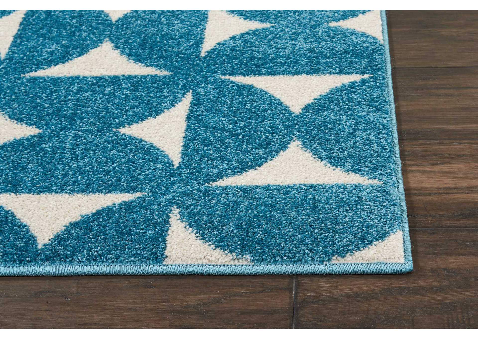 Nourison Harper 2' X 4' Blue Retro Area Rug,Nourison
