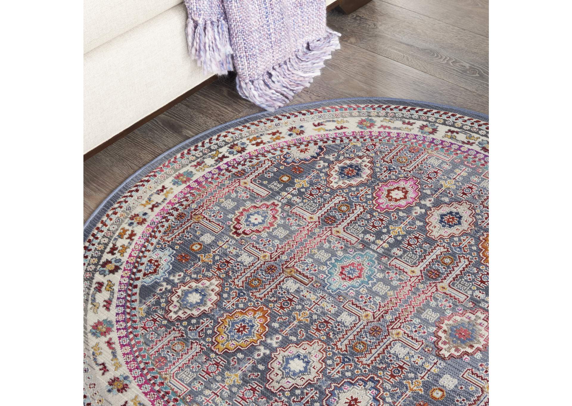Nourison Vintage Kashan 4' Round Area Rug,Nourison