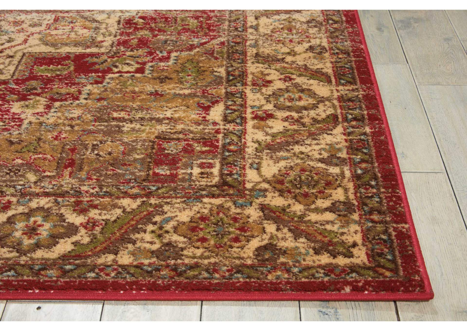 Nourison Delano DEL05 Red 4'x6' Area Rug,Nourison