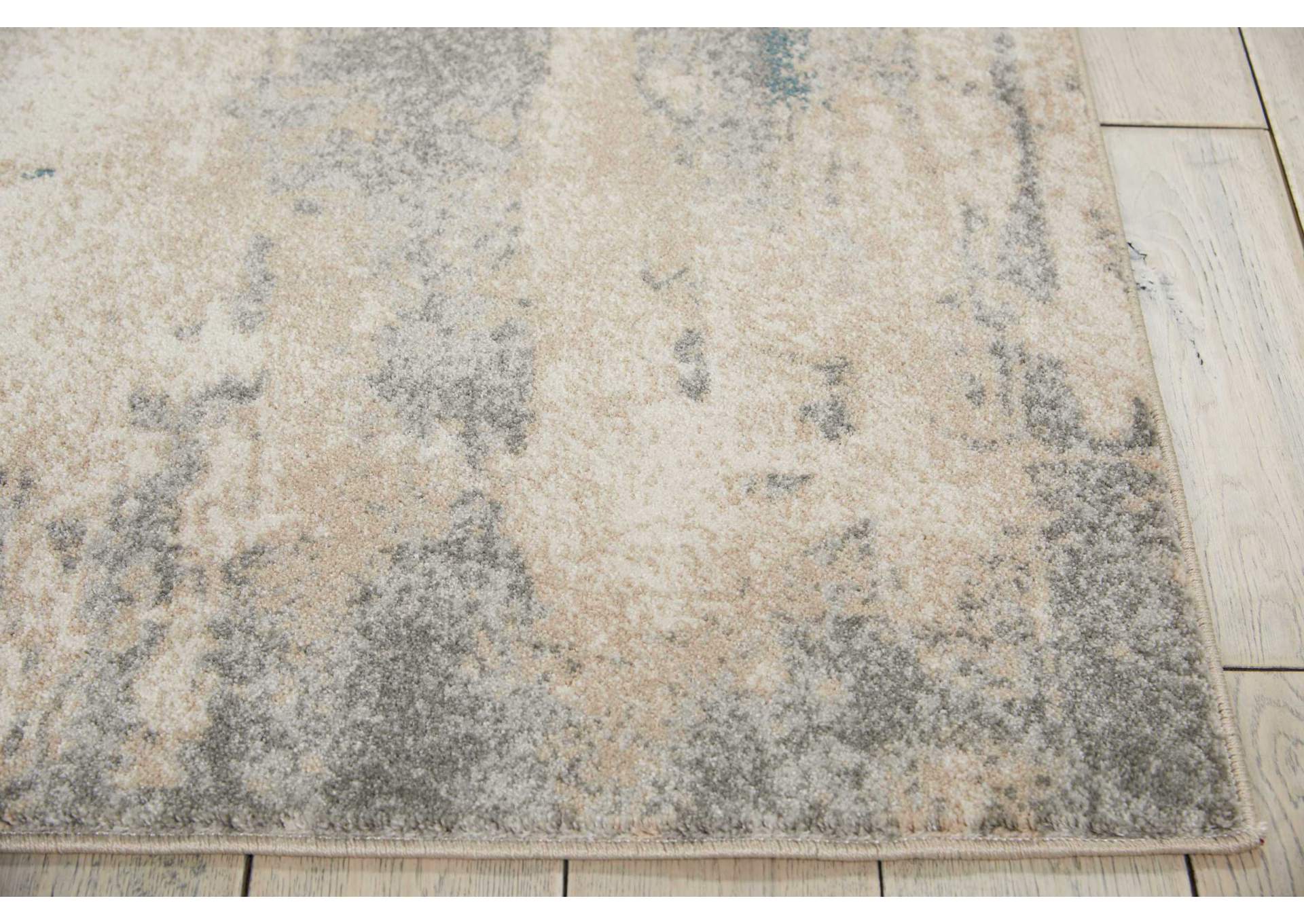 Nourison Maxell MAE17 Blue and White 5'x7' Area Rug,Nourison