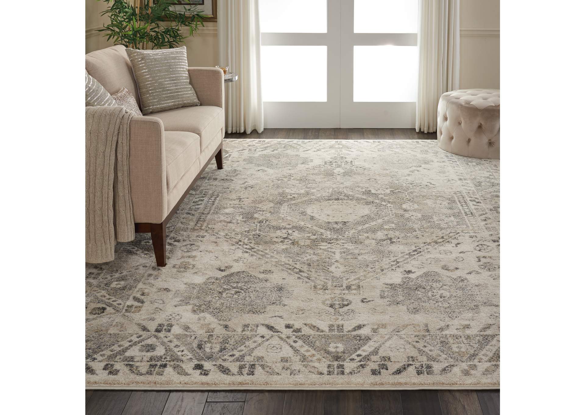 Nourison Fusion FSS11 Grey 10'x13' Oversized Plush Shag Rug,Nourison