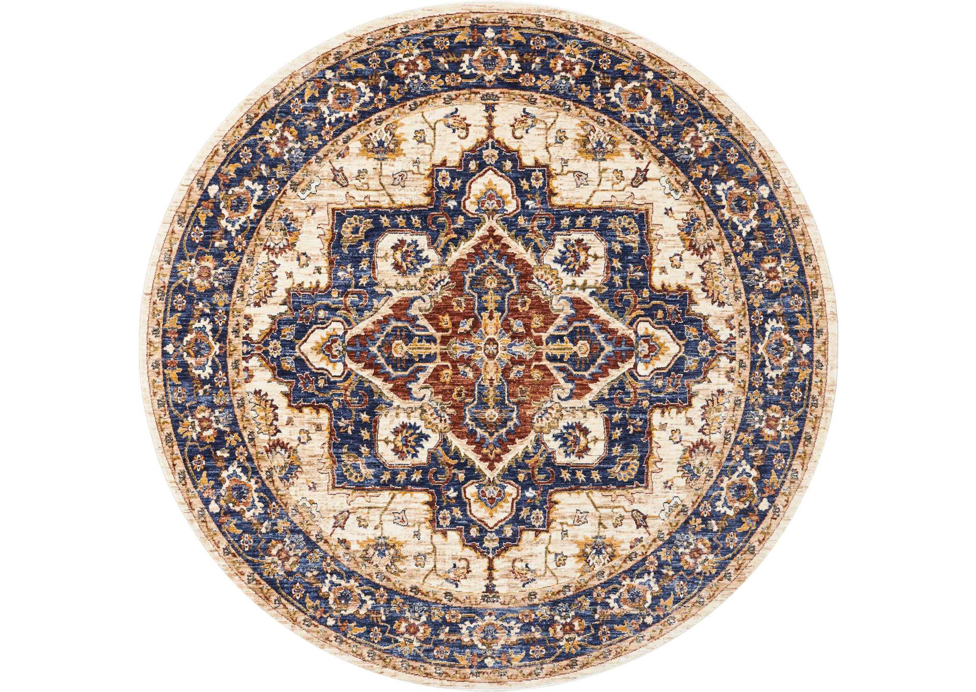 Nourison Lagos LAG01 Multicolor 5' Round Area Rug,Nourison