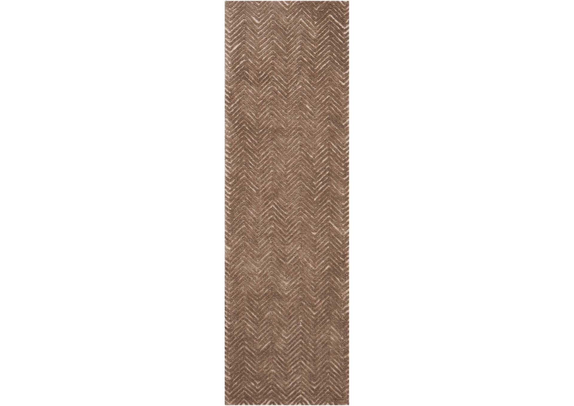 Nourison Deco Mod DEC03 Taupe 8' Runner Hallway Rug,Nourison