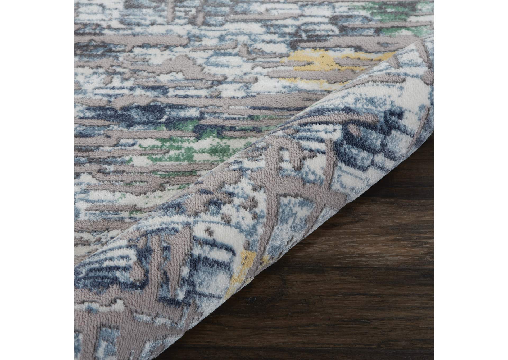 Nourison Urban Chic URC01 Grey Multicolor 5'x8' Abstract Area Rug,Nourison