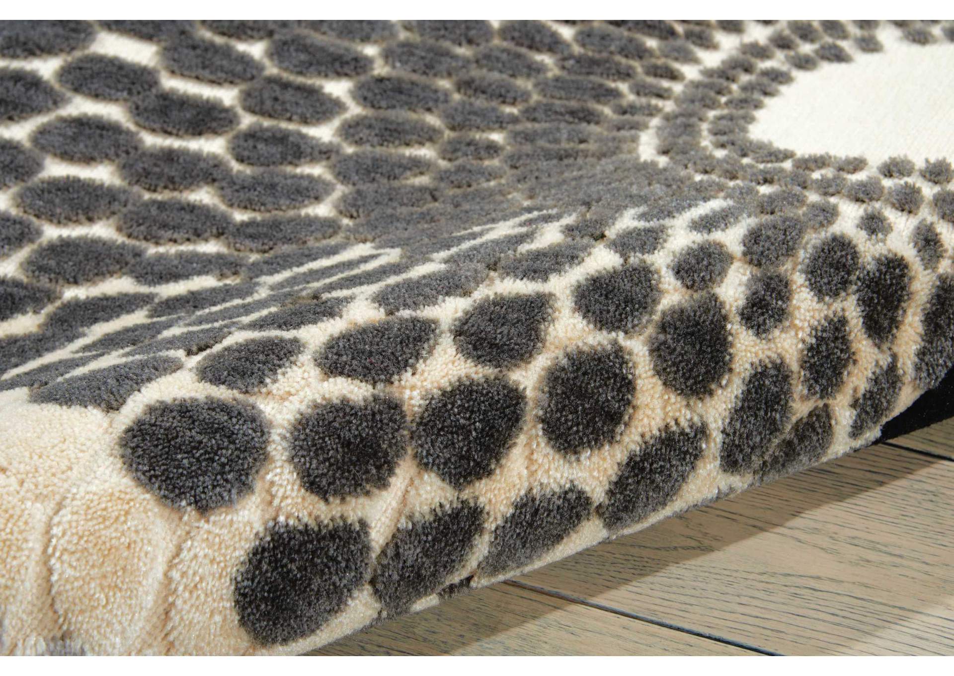 Nourison Graphic Illusions 2'x4' Grey Area Rug,Nourison