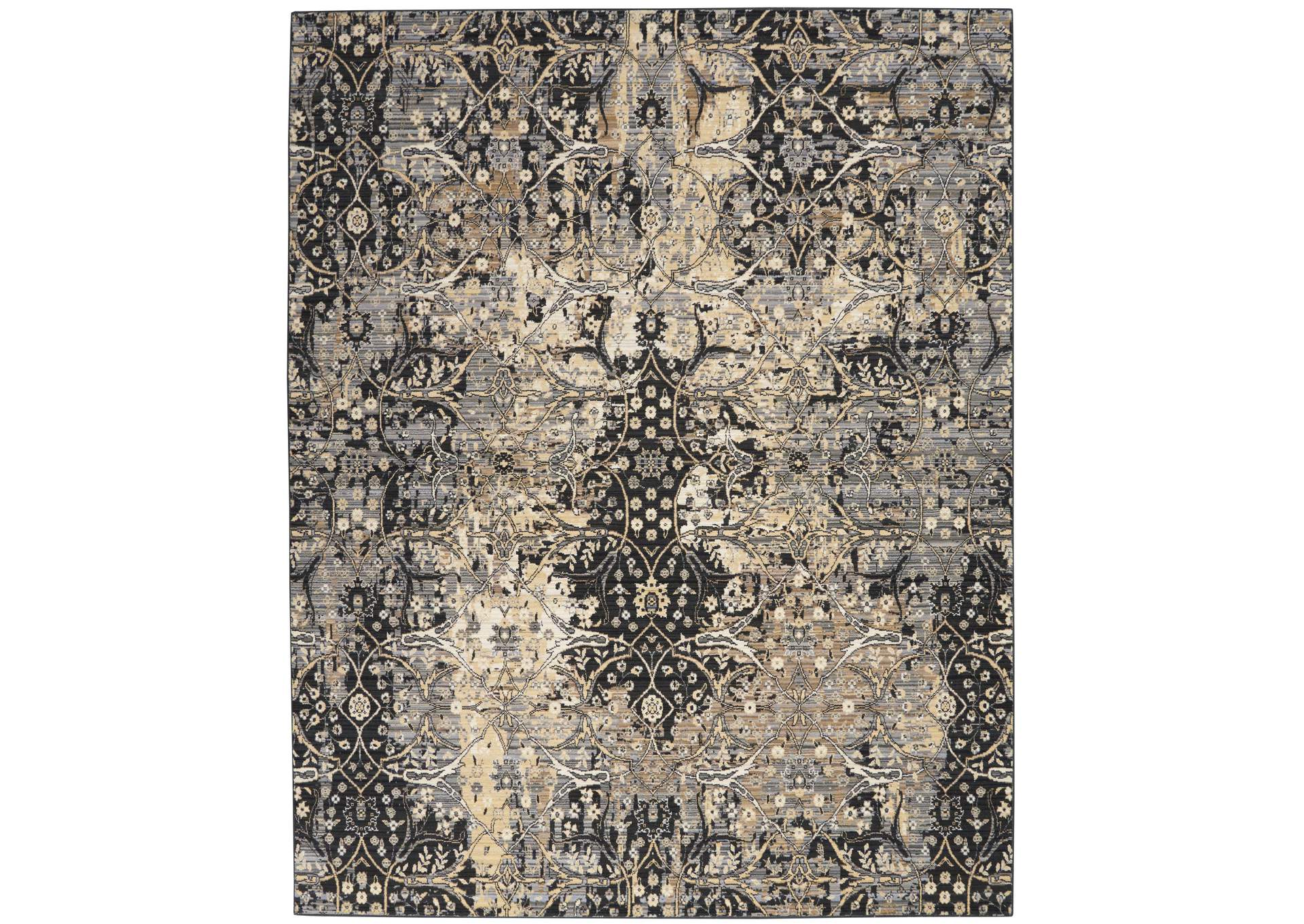 Nourison Majestic 8'x10' Charcoal Grey Vintage Area Rug,Nourison
