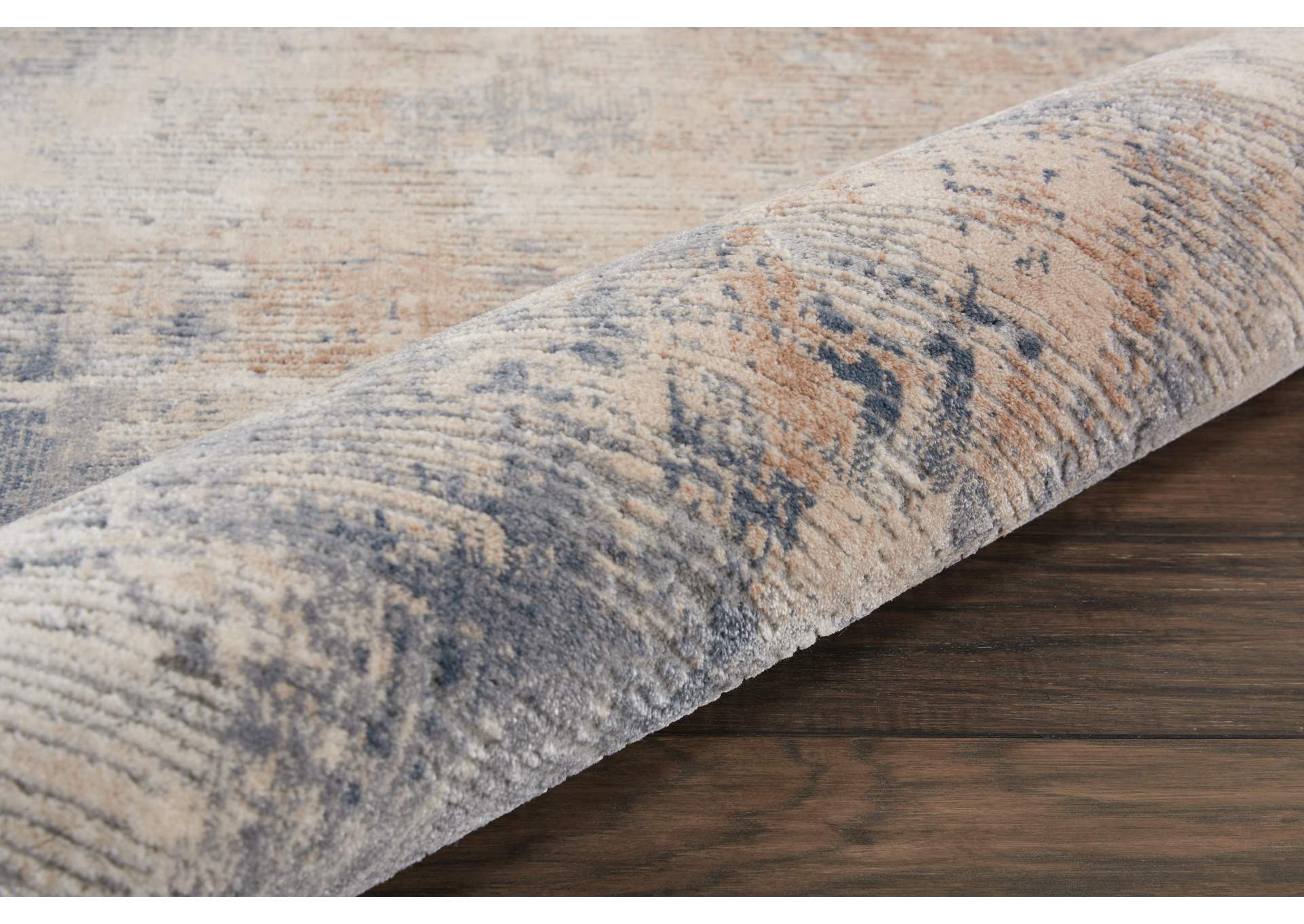 Nourison Rustic Textures RUS05 Beige and Grey 5'x7' Rustic Area Rug,Nourison