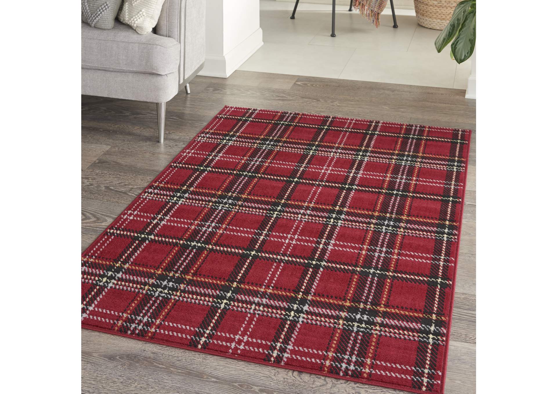 Nourison Grafix GRF03 Red 3'x5' Area Rug,Nourison