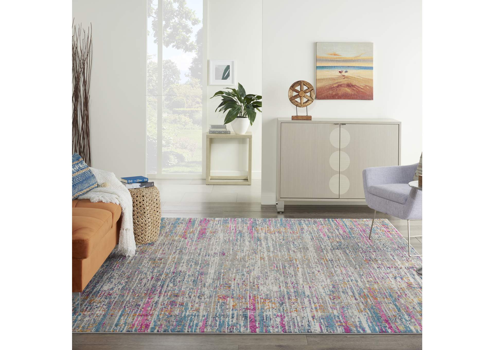 Nourison Passion 7'x10' Ivory Multicolor Area Rug,Nourison