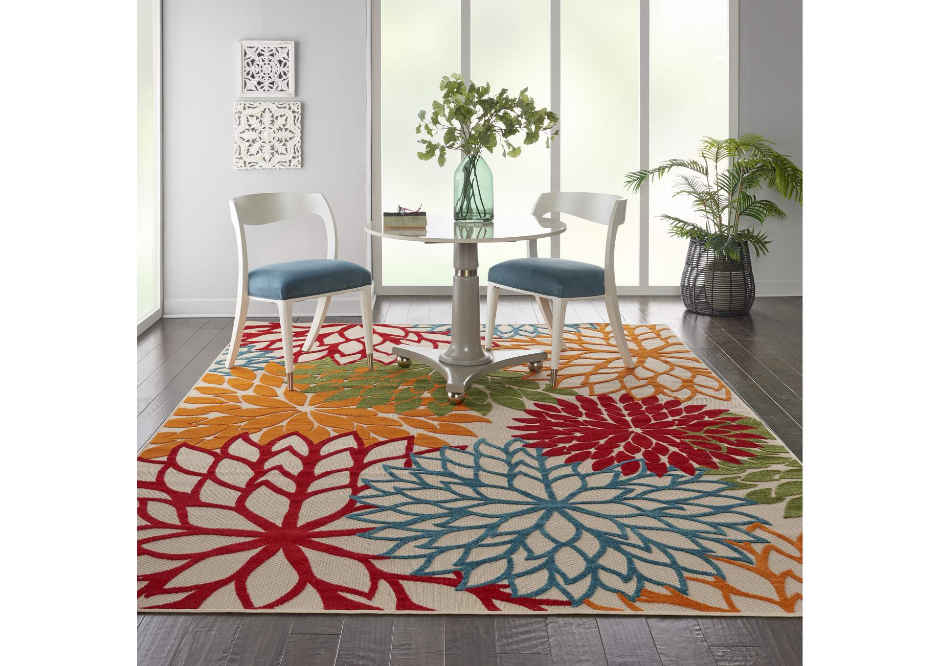 Nourison Aloha ALH05 Green 8'x11' Oversized Indoor-outdoor Rug,Nourison