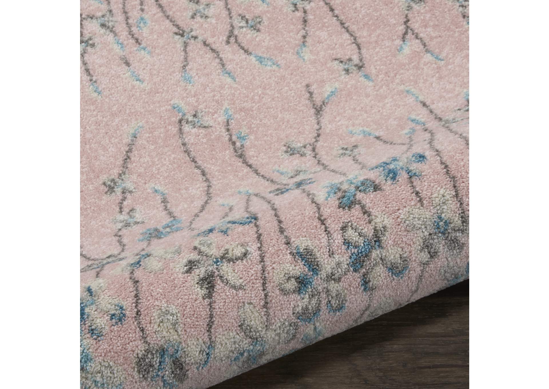 Nourison Tranquil 2'x4' Pink Floral Small Rug,Nourison