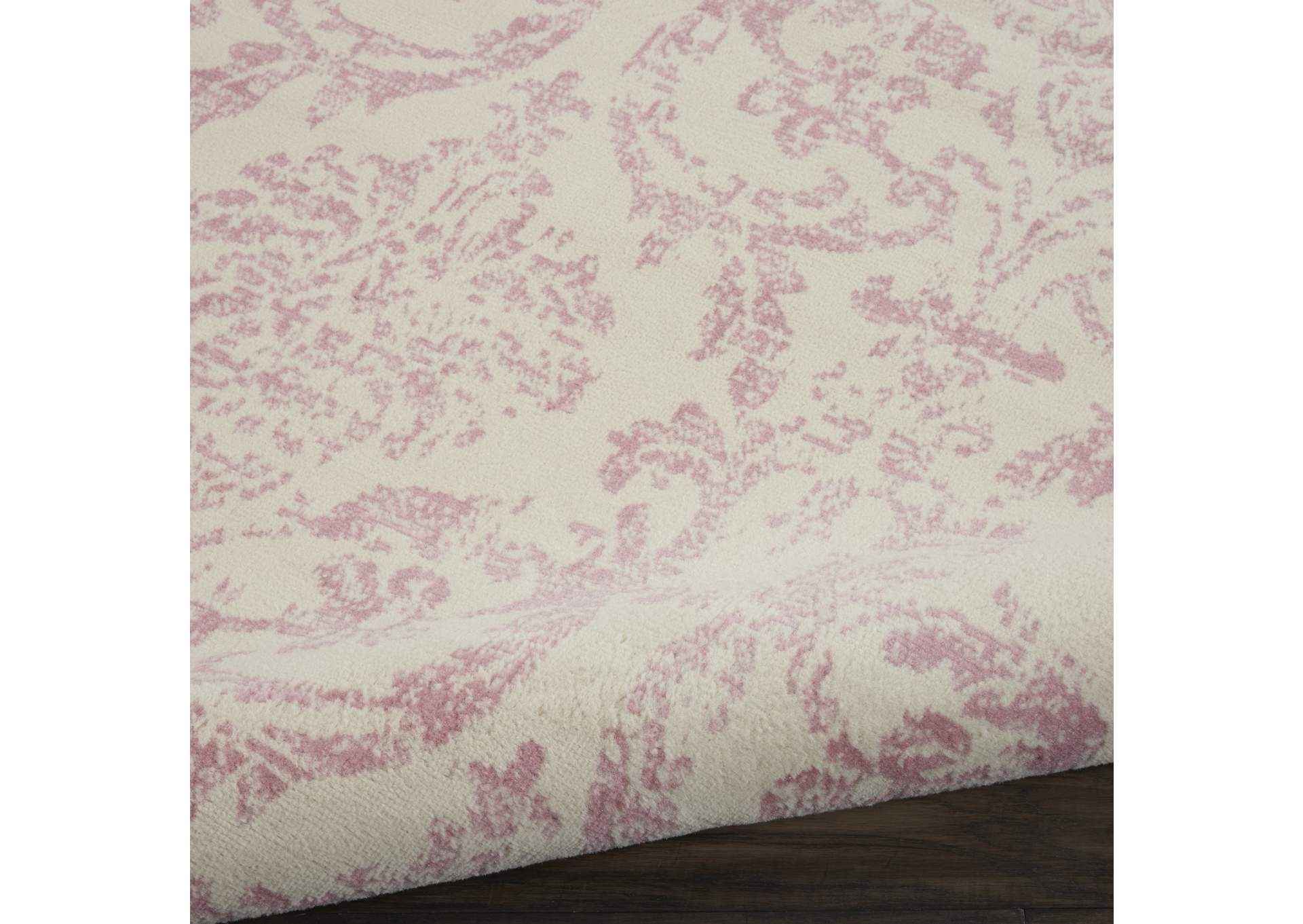 Nourison Jubilant 7'x10' White and Pink Area Rug,Nourison