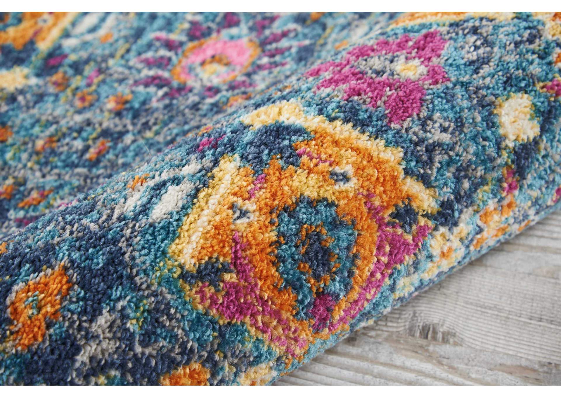 Nourison Passion 2' X 3' Blue Multicolor Small Boho Area Rug,Nourison