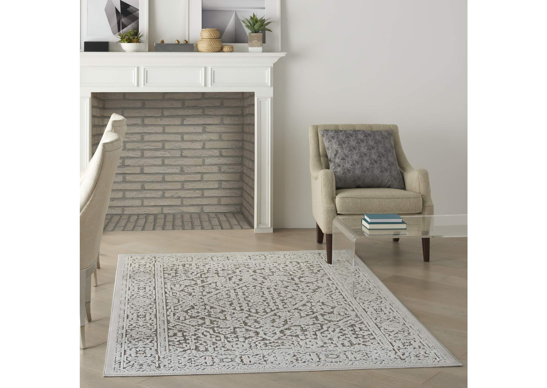 Nourison Key Largo 5'x7' Beige Area Rug,Nourison