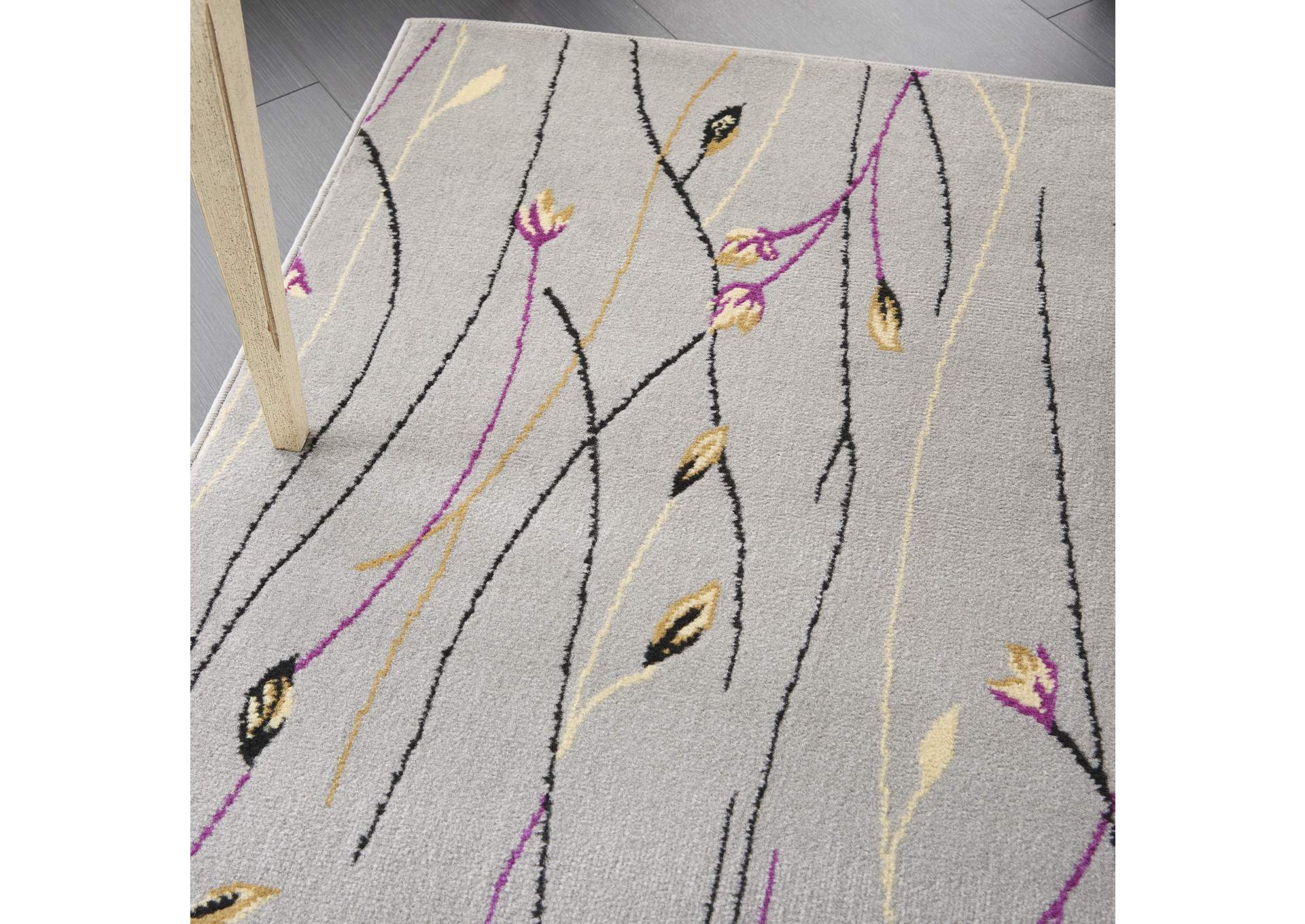 Nourison Grafix GRF15 Grey 5'x7' Area Rug,Nourison