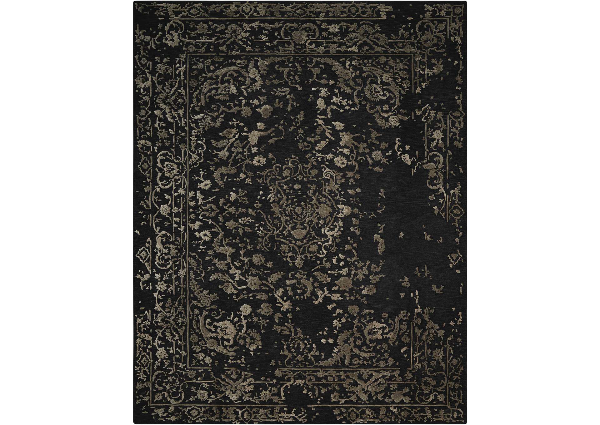 Nourison Opaline OPA03 Black 6'x8' Area Rug,Nourison