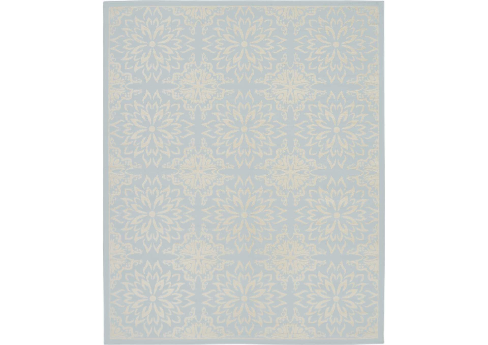 Nourison Jubilant JUB06 Light Blue 8'x10' Large Low-pile Rug,Nourison