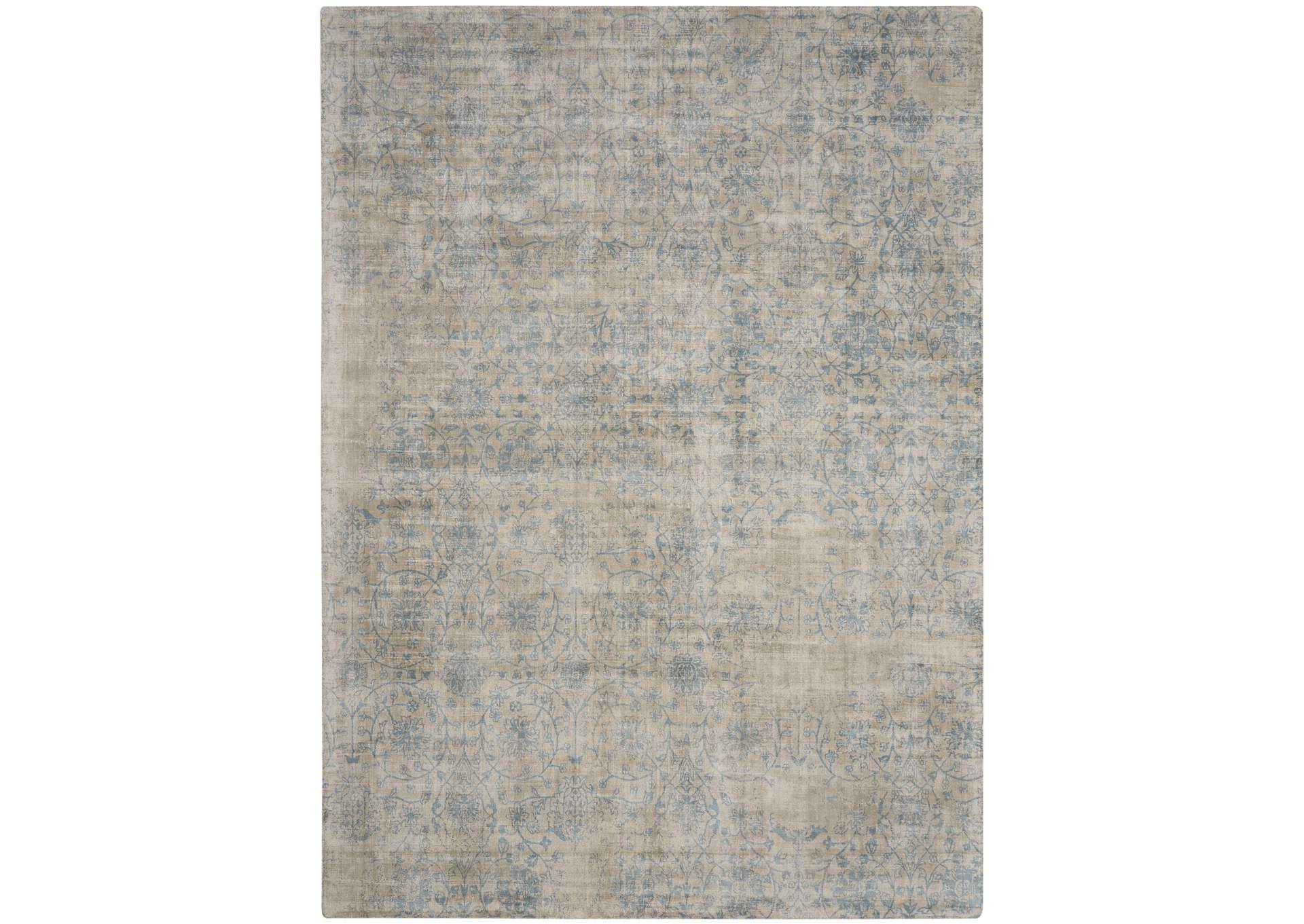 kathy ireland Home Desert Skies DSK06 Beige and Blue 8'x11' Oversized Rug,Nourison