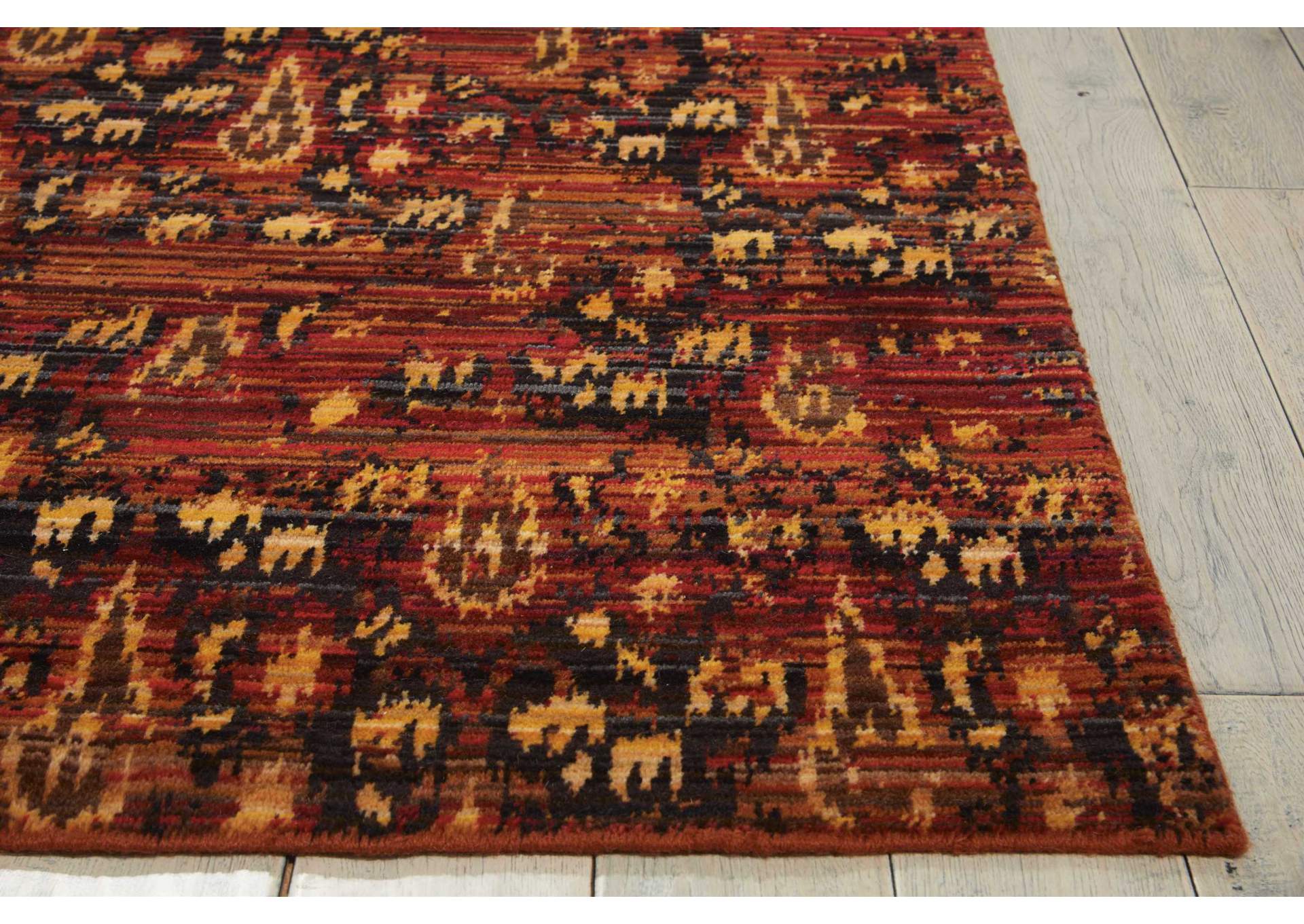 Nourison Rhapsody RH014 Red 9'x12' Rug,Nourison