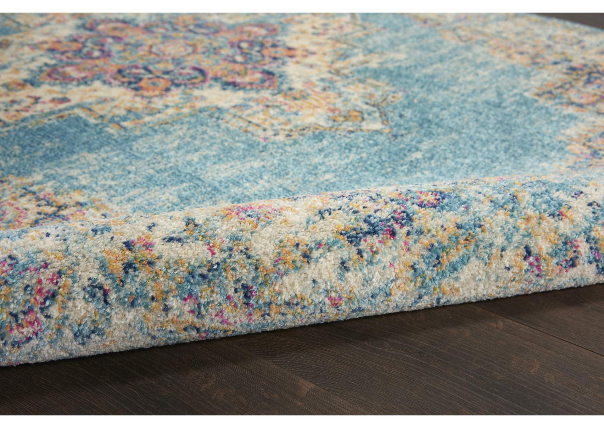 Nourison Passion 5' x 7' Ivory Light Blue Area Rug,Nourison