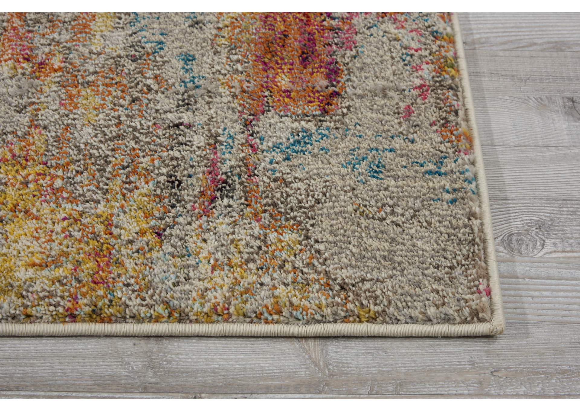 Nourison Celestial CES02 2' x 4' Multicolor Abstract Acent Area Rug,Nourison