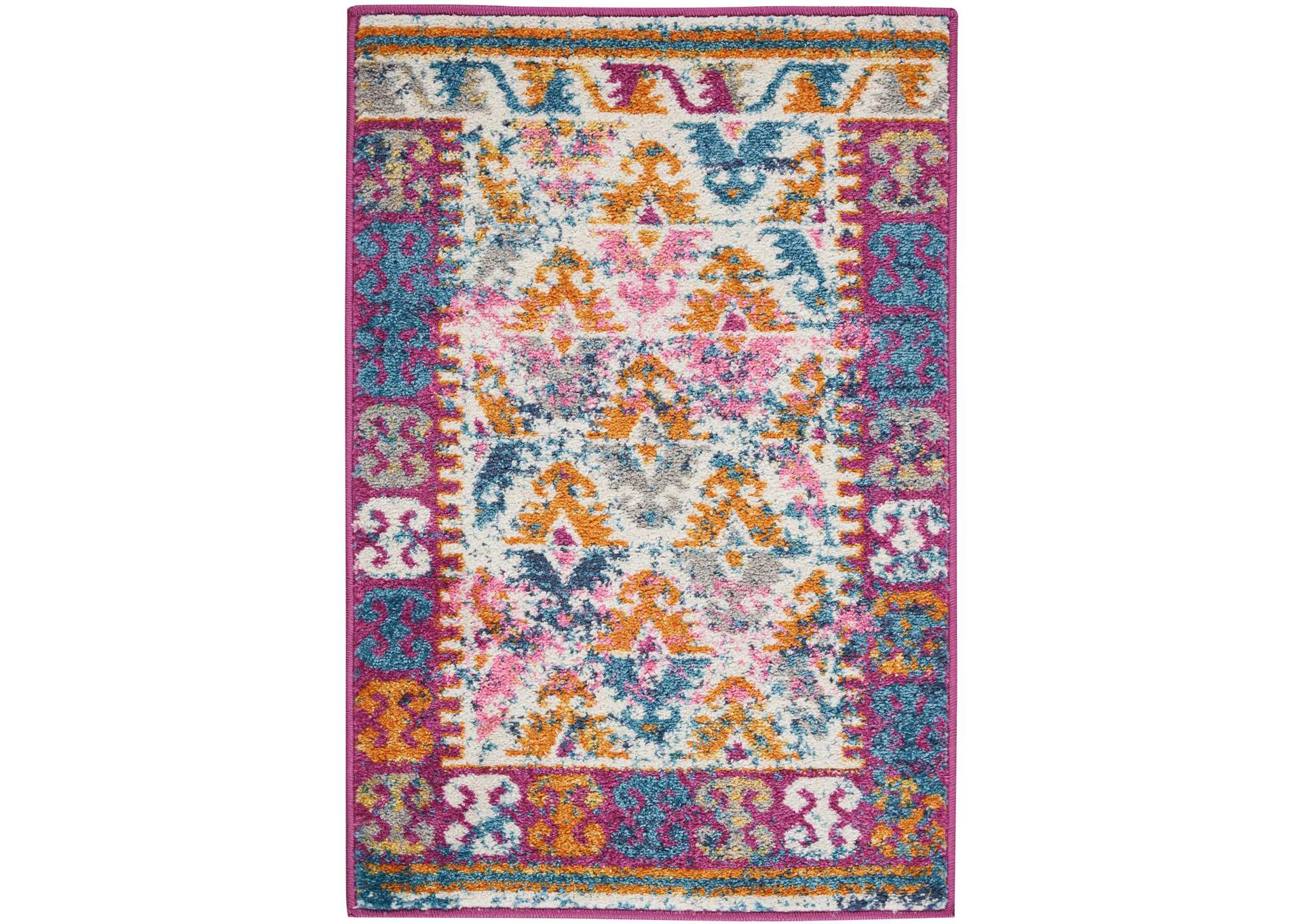 Nourison Passion 2' X 3' Pink Multicolor Moroccan Area Rug,Nourison