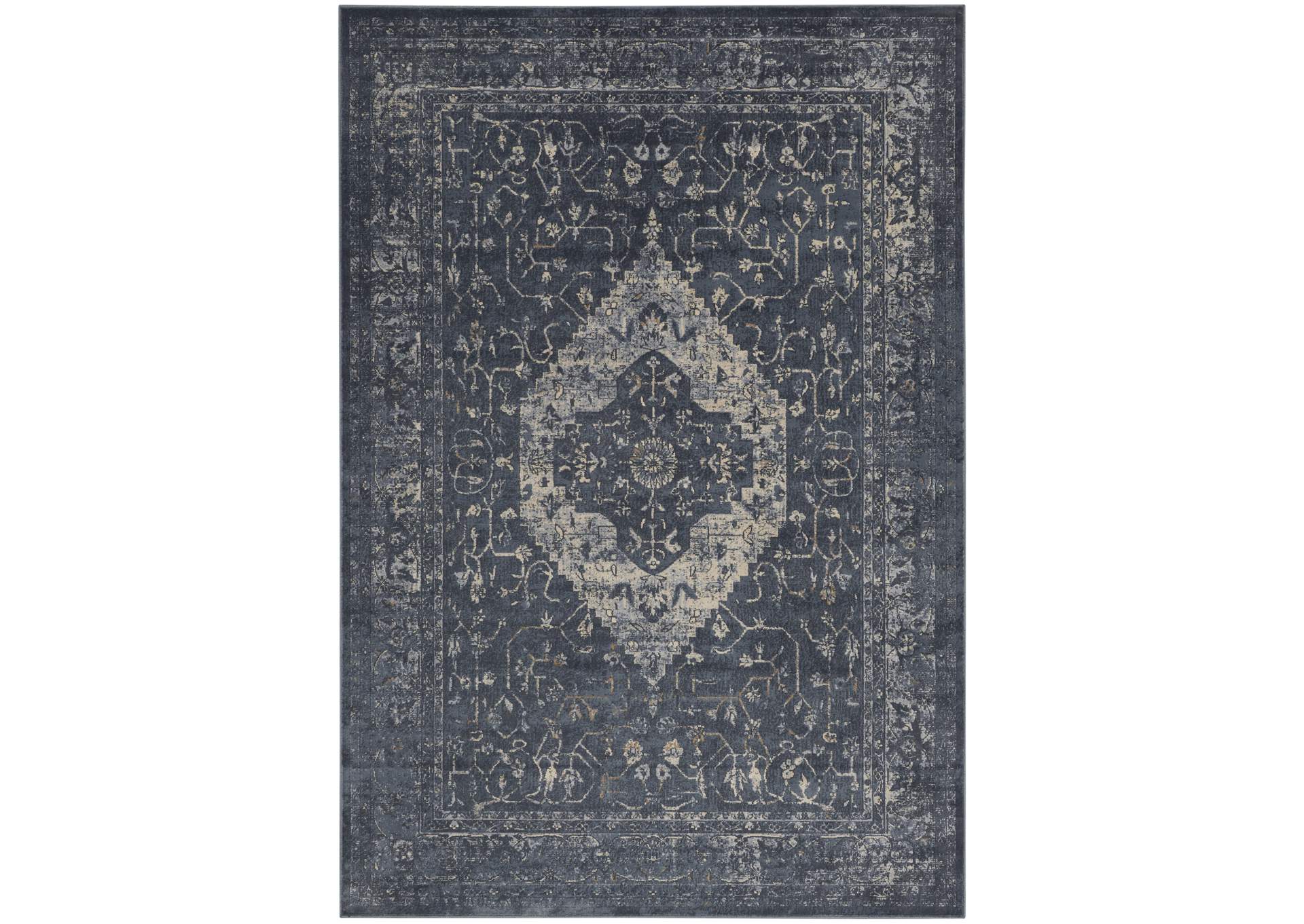 Malta by kathy ireland Home MAI11 Navy 5'x8' Area Rug,Nourison