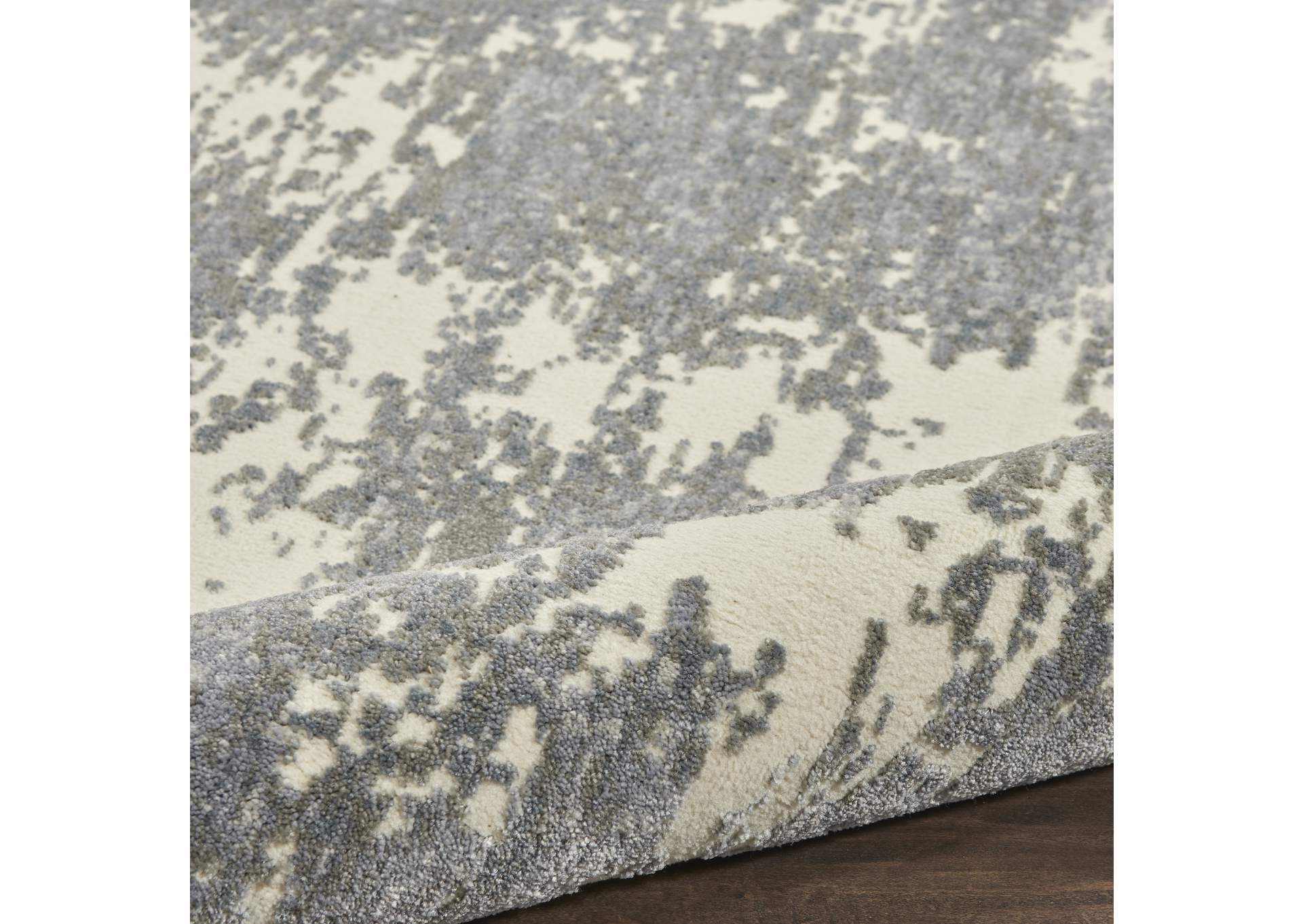 kathy ireland Home Sahara KI392 Charcoal and Ivory 8'x11' Large Rug,Nourison