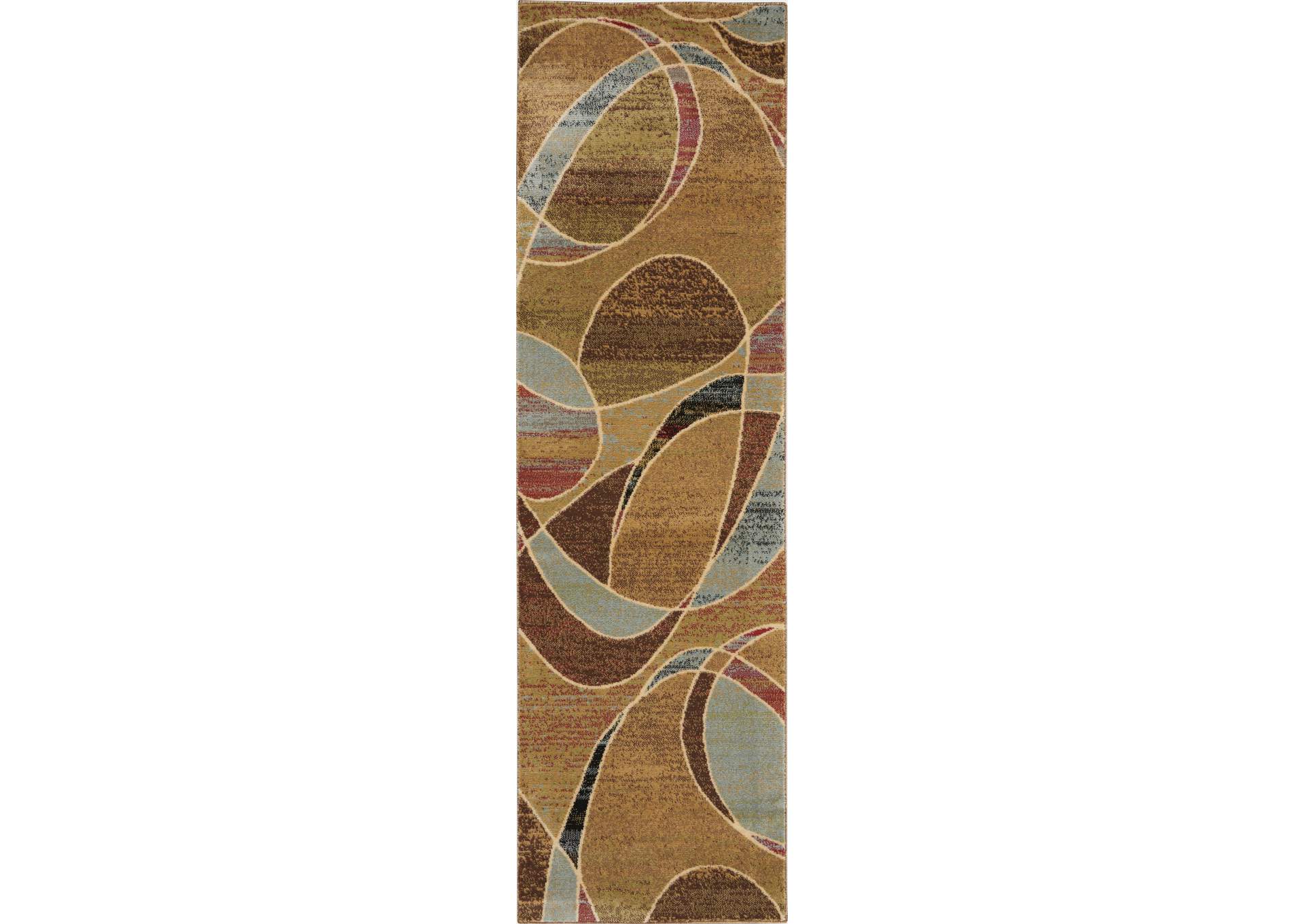 Nourison Expressions XP07 Multicolor 8' Runner Hallway Rug,Nourison