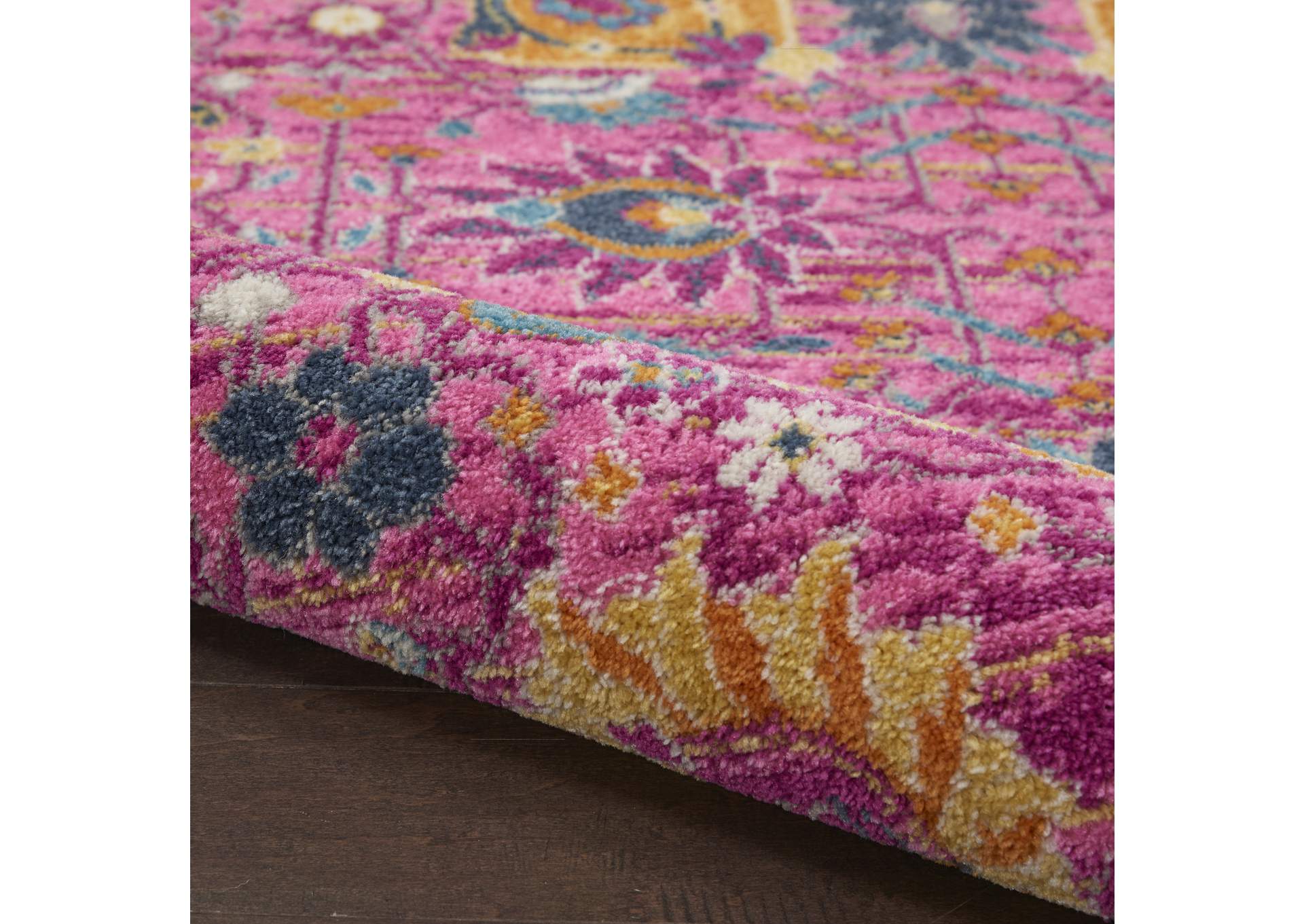 Nourison Passion PSN01 Pink 5' Round Rug,Nourison