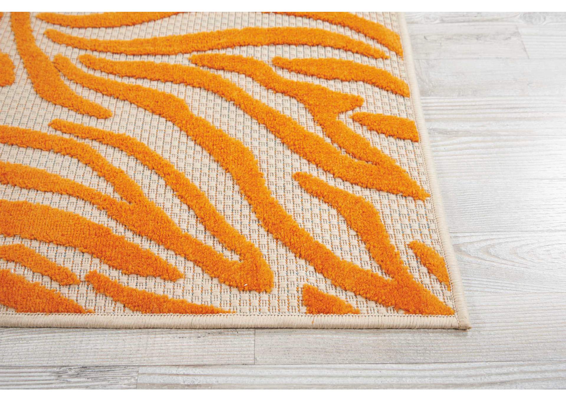Nourison Aloha ALH04 Orange 8'x11' Oversized Indoor-outdoor Rug,Nourison