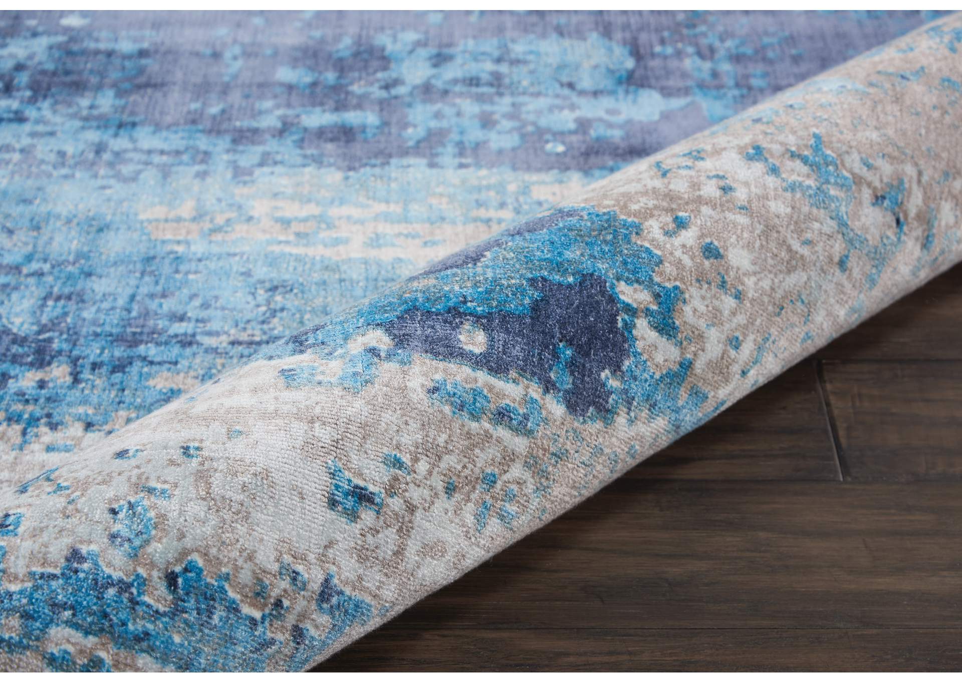kathy ireland Home Safari Dreams KI374 Blue 8'x11' Oversized Rug,Nourison