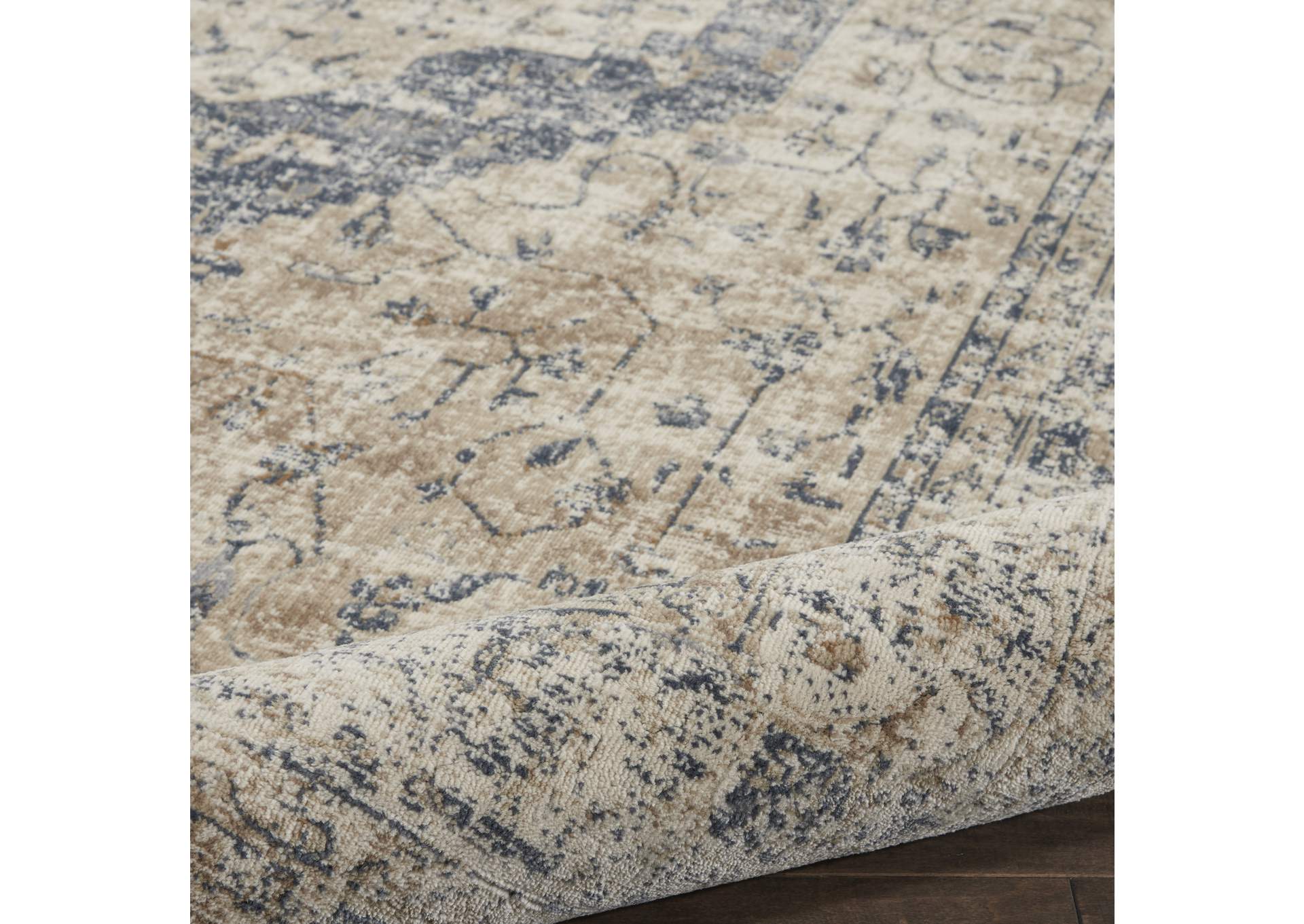 Malta by kathy ireland Home MAI11 Ivory/Blue 4'x6' Area Rug,Nourison