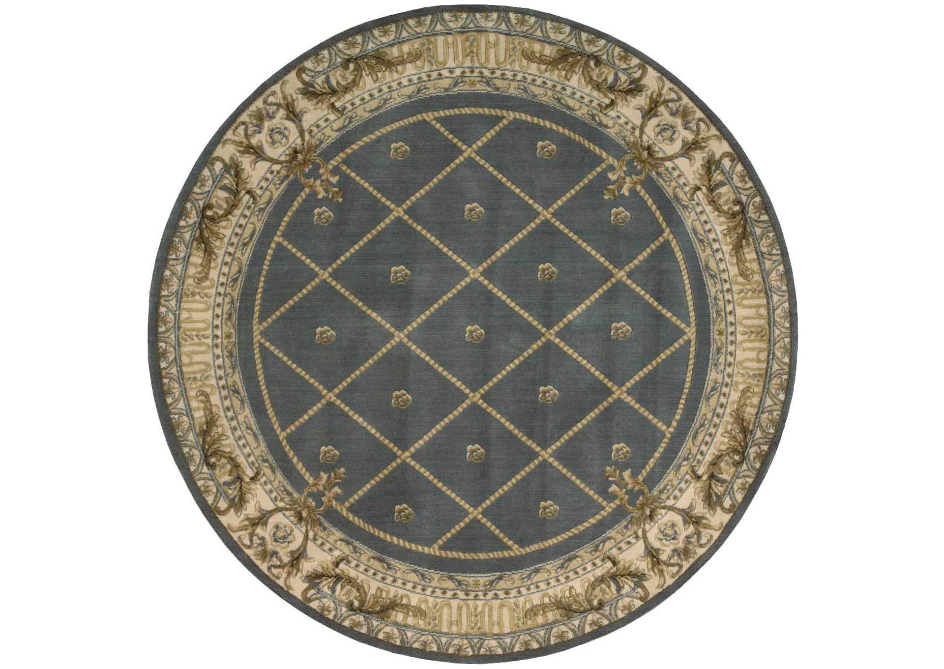 Nourison Ashton House AS03 Blue 6' Round Area Rug,Nourison