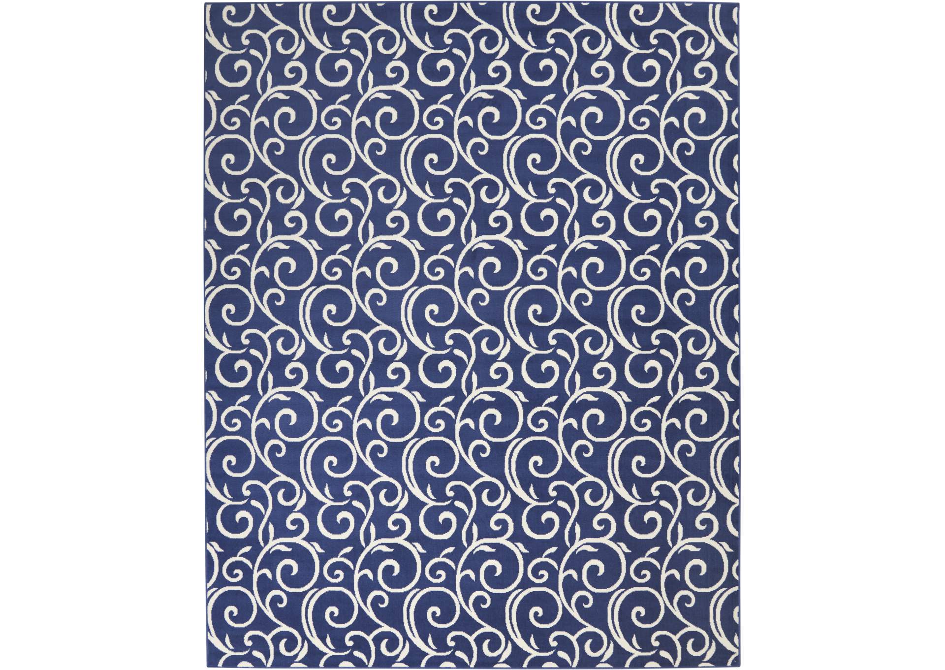 Nourison Grafix GRF19 Dark Blue 8'x10' Large Rug,Nourison