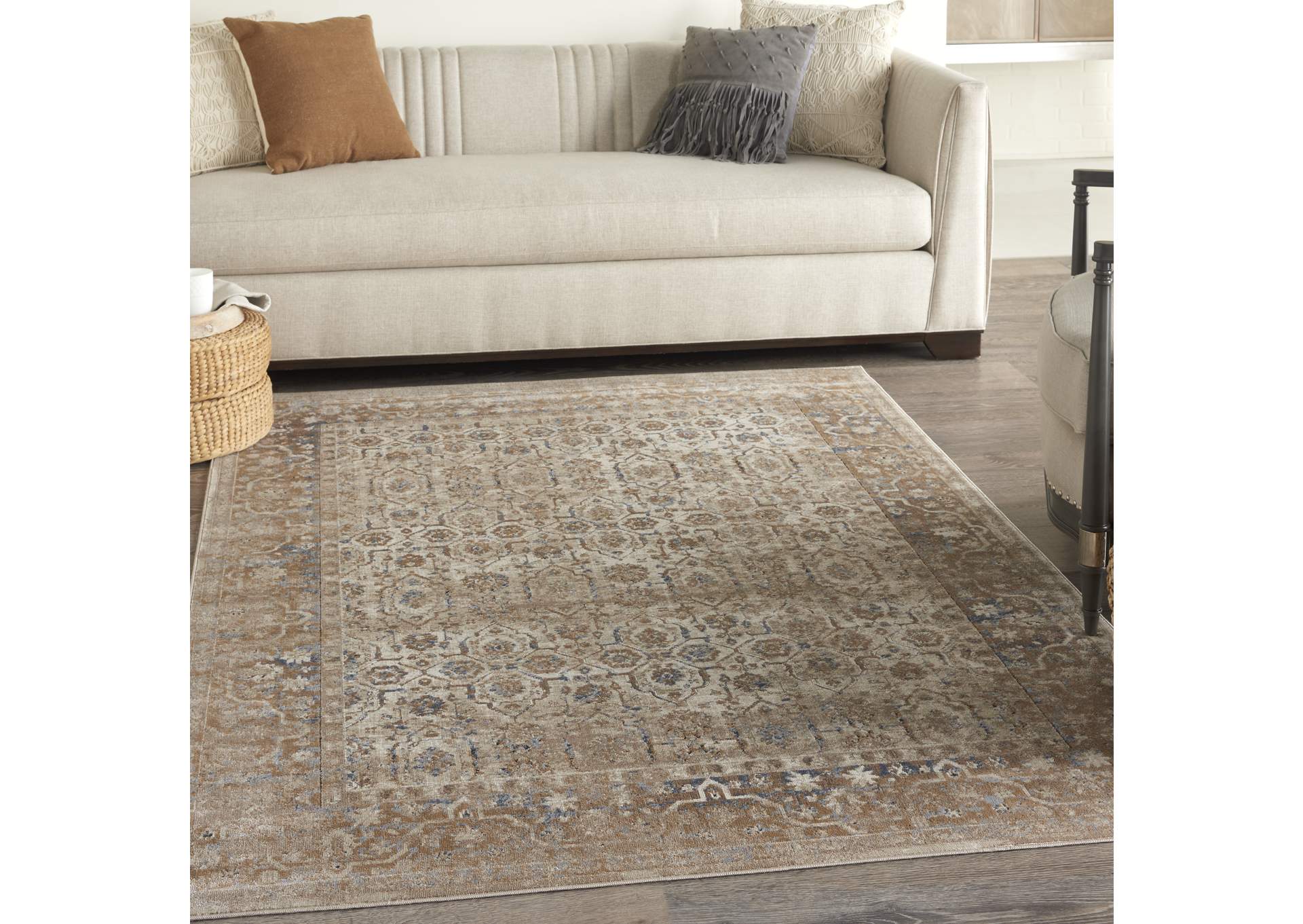 kathy ireland Home Malta MAI04 Beige 5'x8' Area Rug,Nourison
