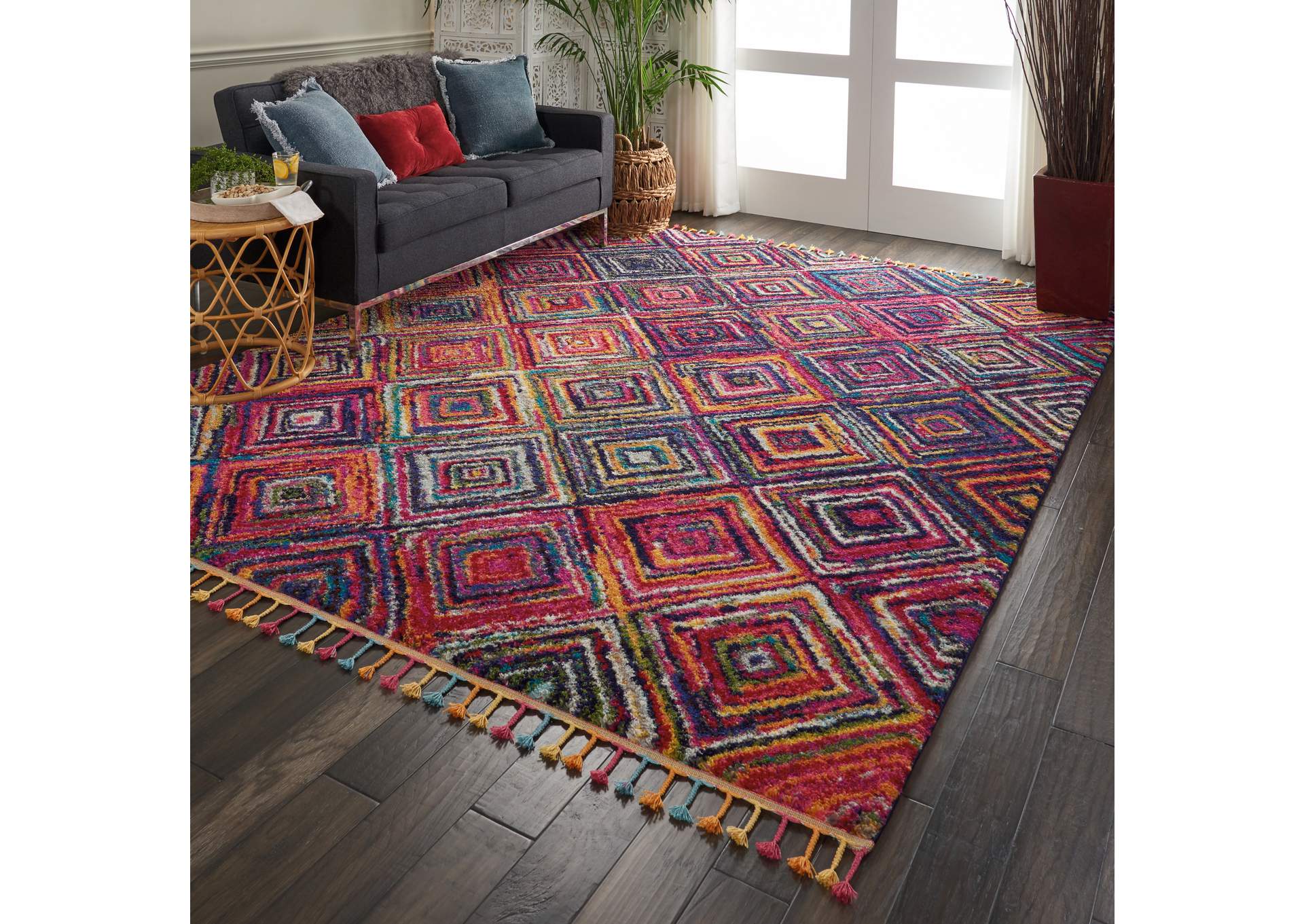 Nourison Nomad NMD01 Red 8'x11' Oversized Rug,Nourison