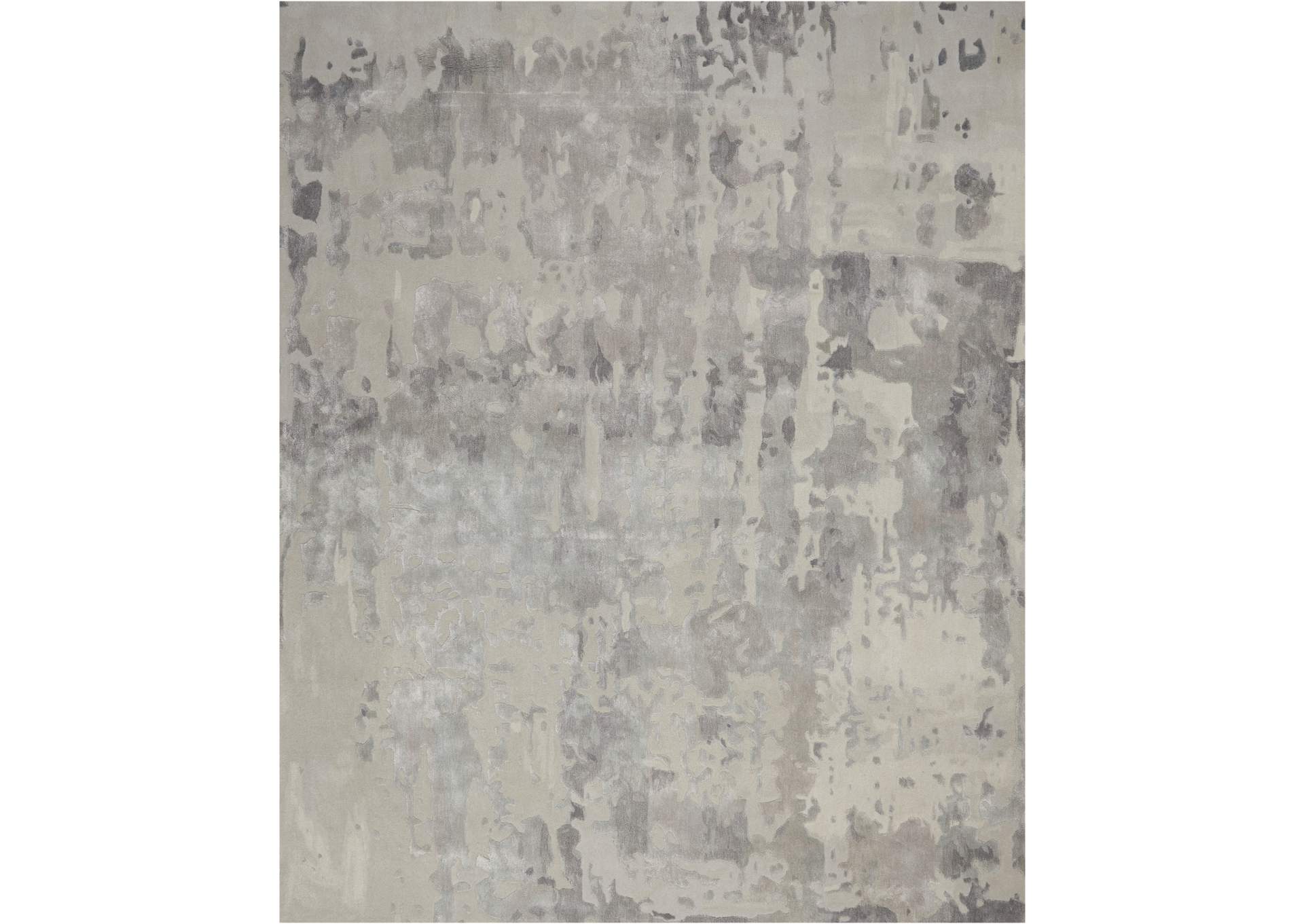 Nourison Prismatic 8'x10' Silver Grey Abstract Area Rug,Nourison