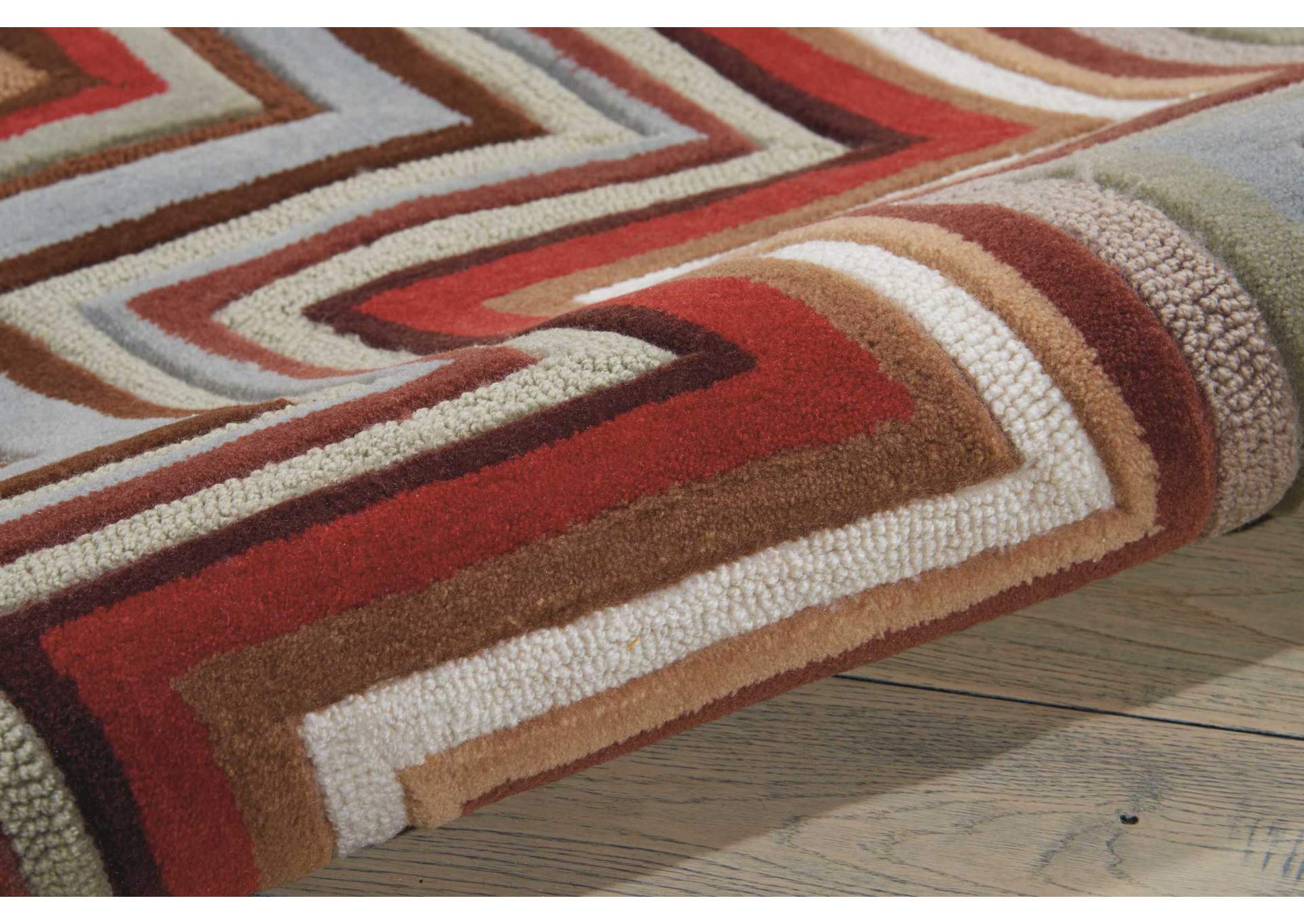 Nourison Contour CON23 Multicolor 4'x6' Area Rug,Nourison