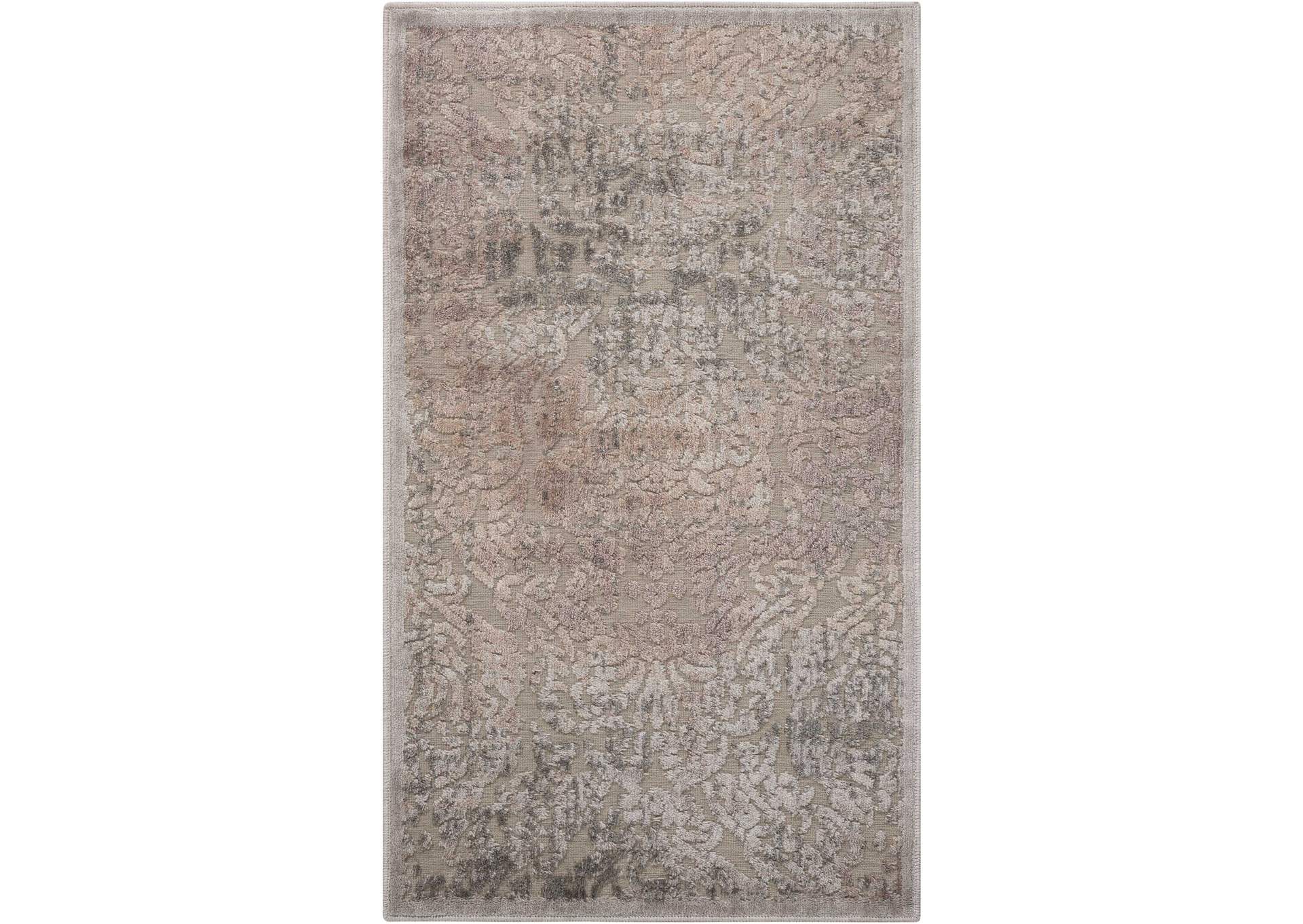 Nourison Graphic Illusions GIL09 Grey 4'x6' Area Rug,Nourison