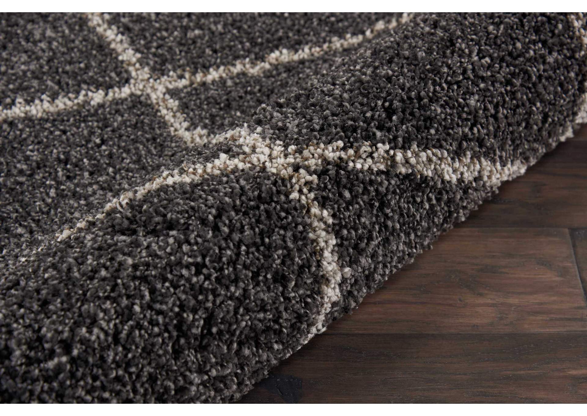 Nourison Brisbane BRI03 Black 5' Round Area Rug,Nourison