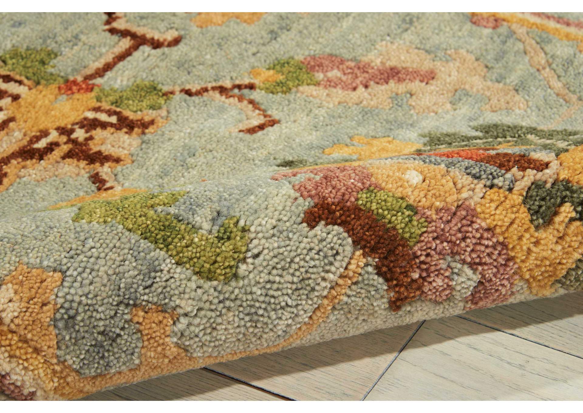 Nourison Tahoe TA13 Green 8' Runner Hallway Rug,Nourison