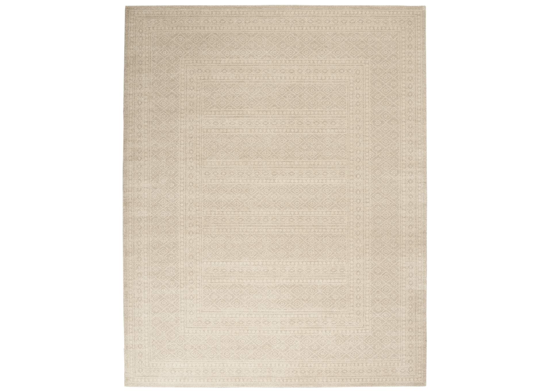 Nourison Palermo 7' x 10' Beige Distressed Bohemian Area Rug,Nourison