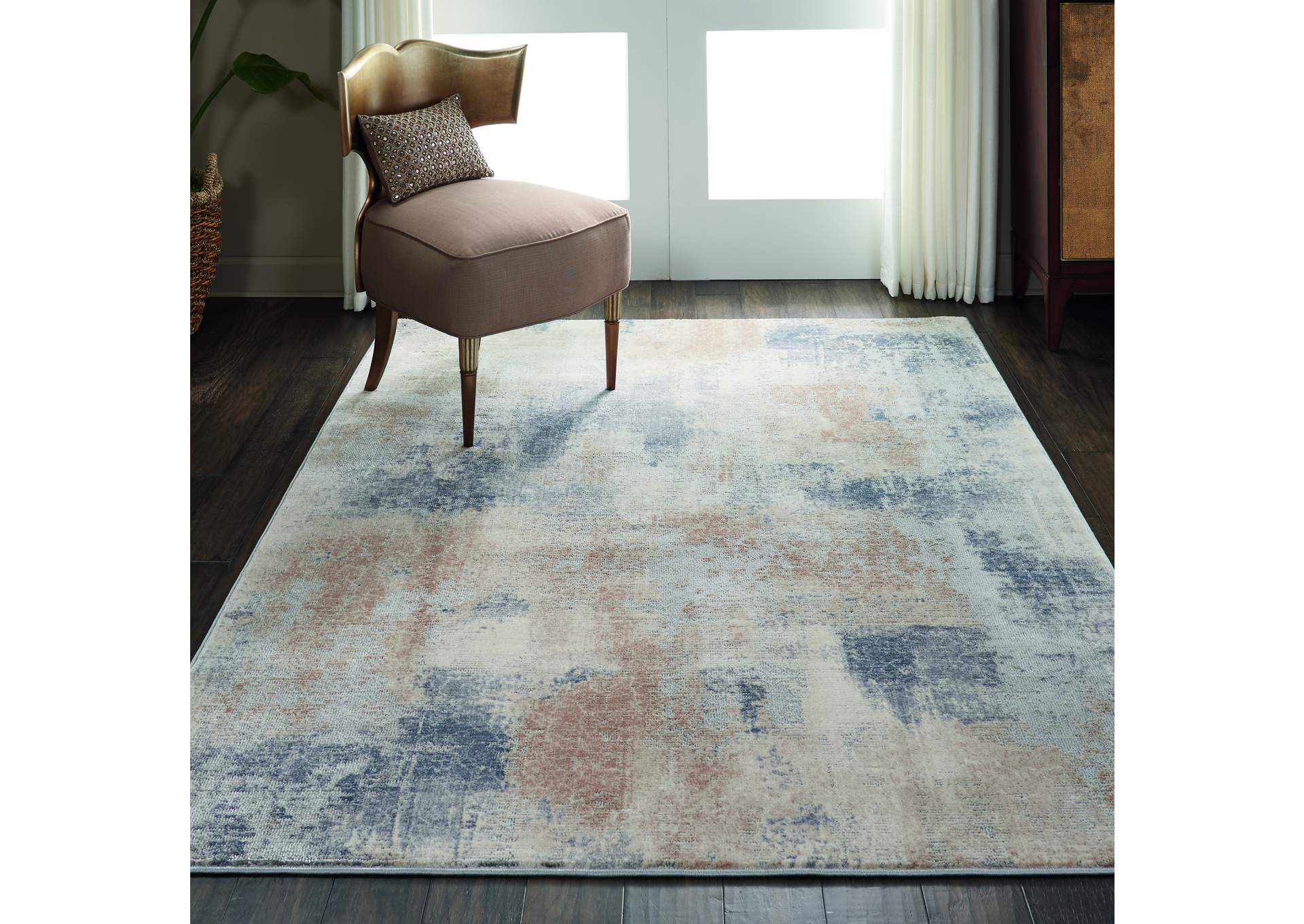 Nourison Rustic Textures RUS02 Beige and Grey 5'x7' Rustic Area Rug,Nourison
