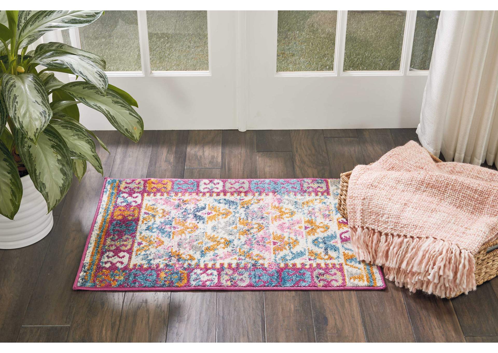 Nourison Passion 2' X 3' Pink Multicolor Moroccan Area Rug,Nourison