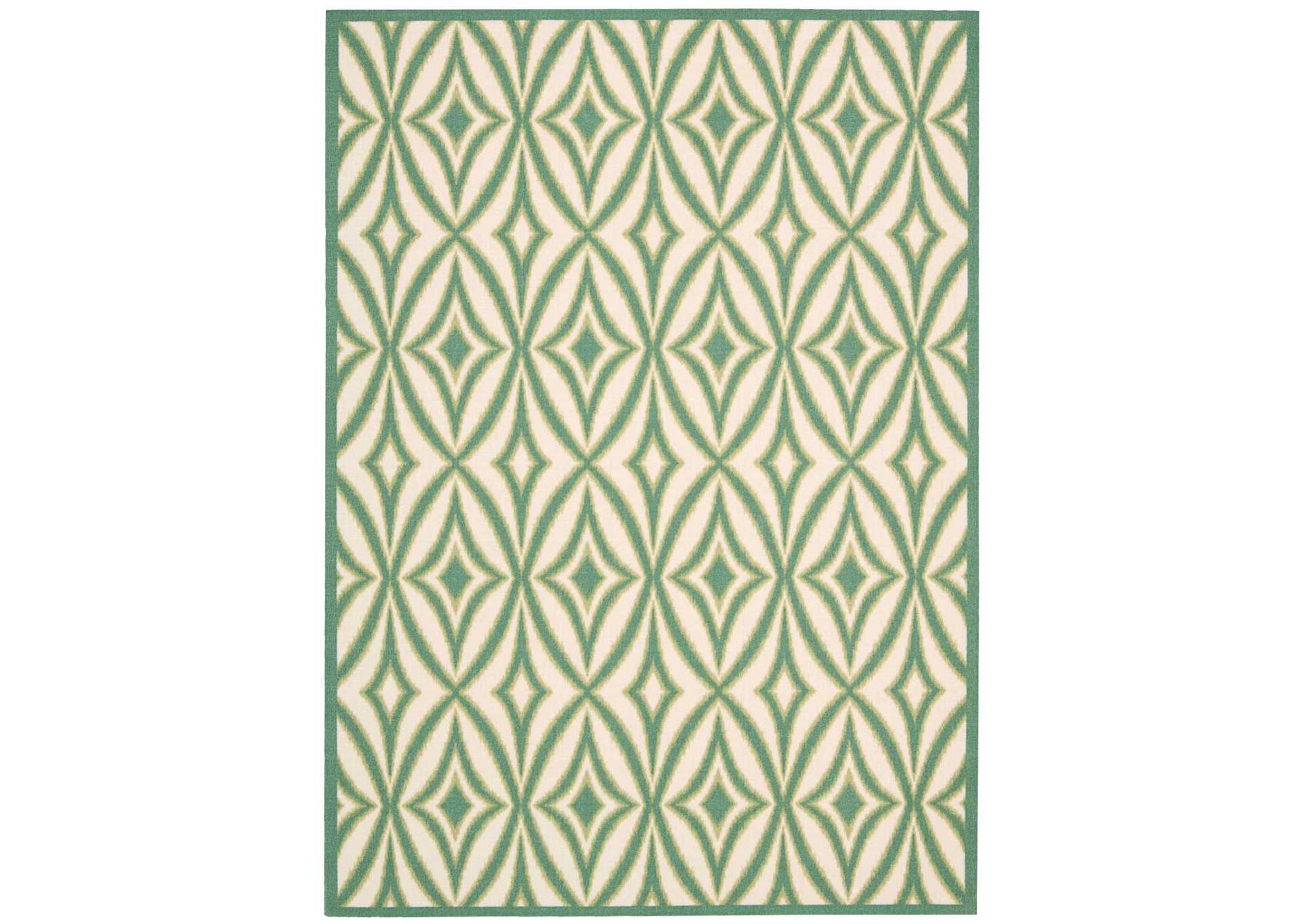 Waverly Sun N Shade SND19 Green 5'x8' Area Rug,Nourison