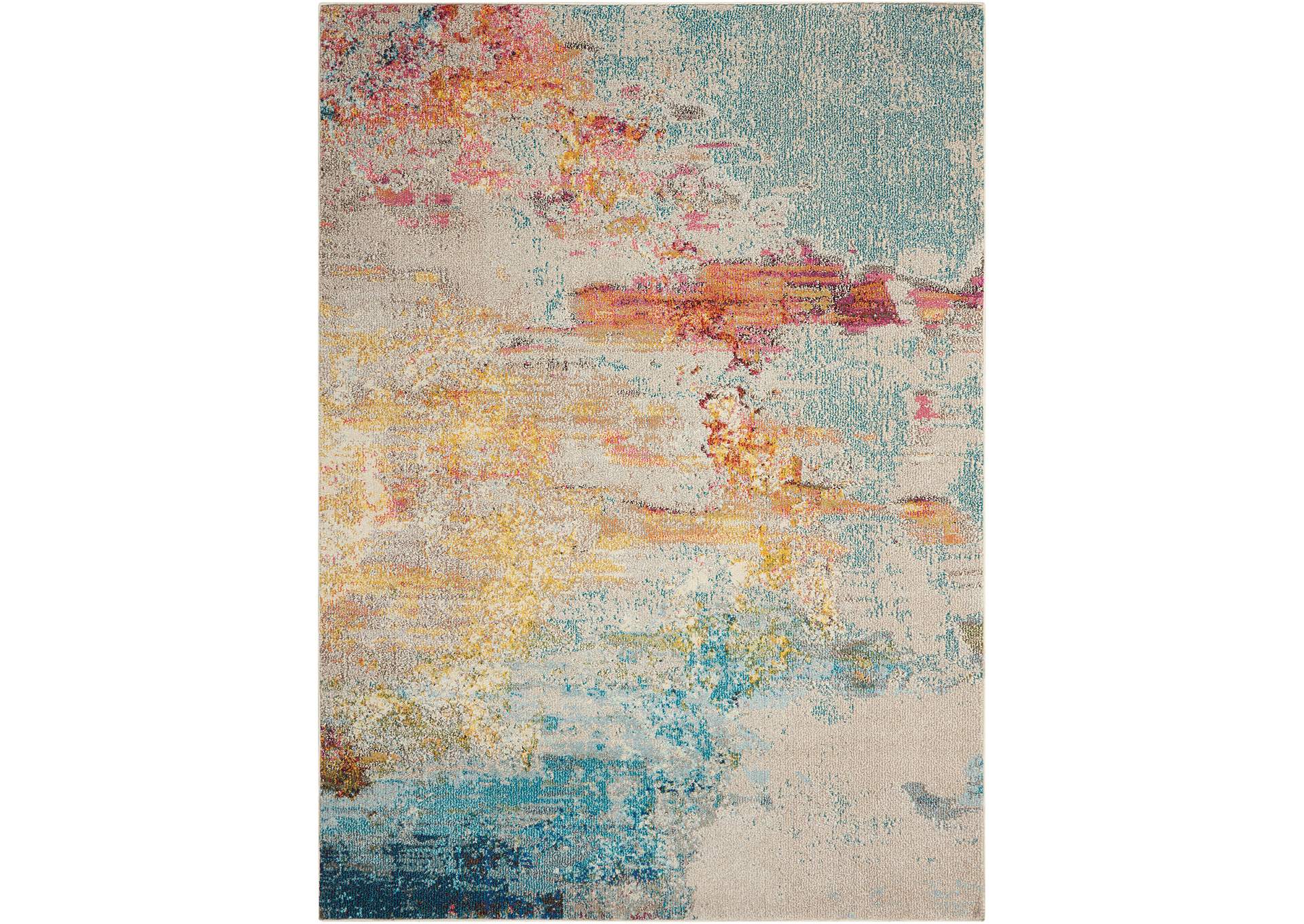 Nourison Celestial CES02 Multicolor 4'x6' Abstract Area Rug,Nourison